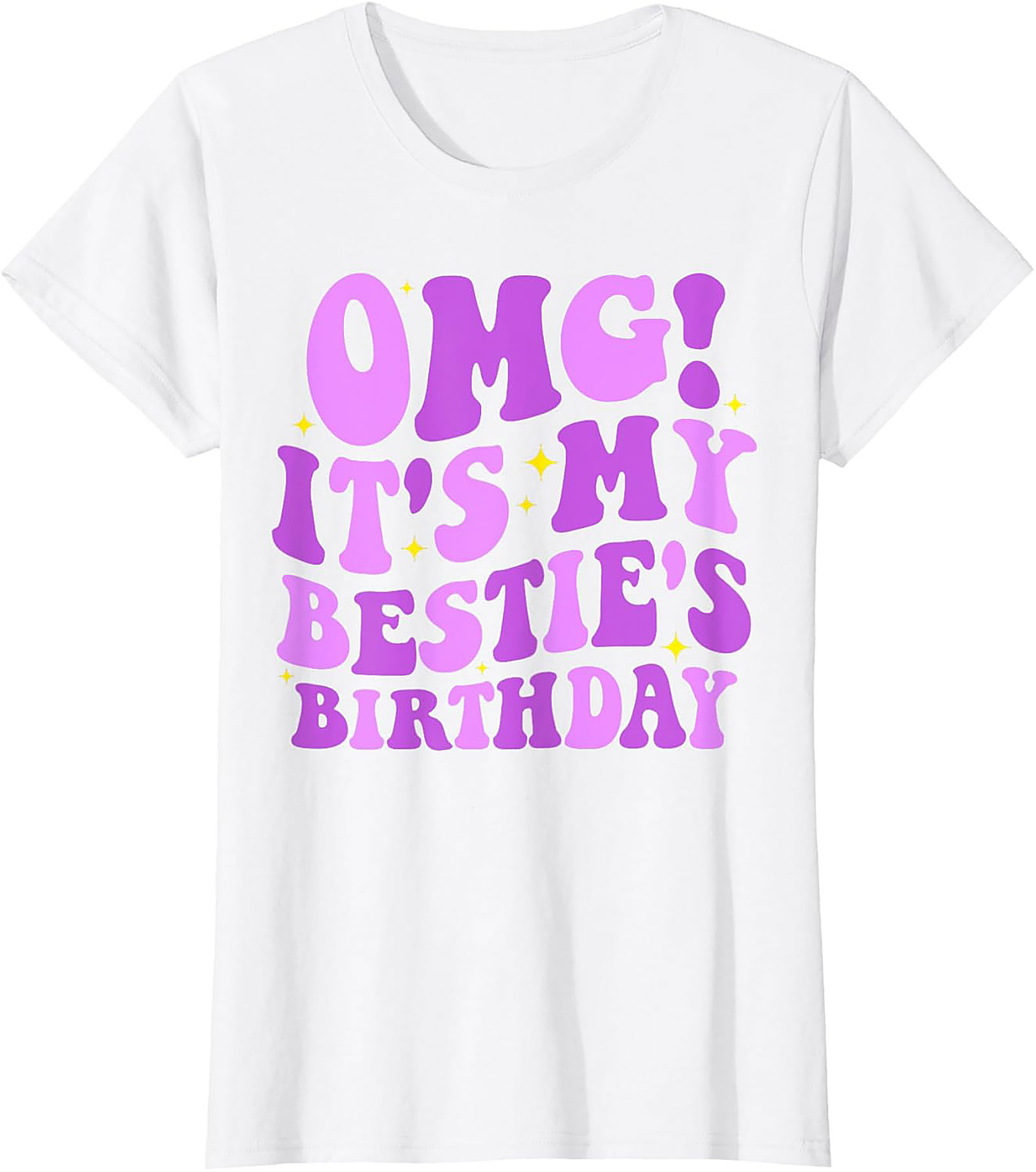OMG Bestie Birthday T-shirt | Funny Retro Graphic Tee Gift