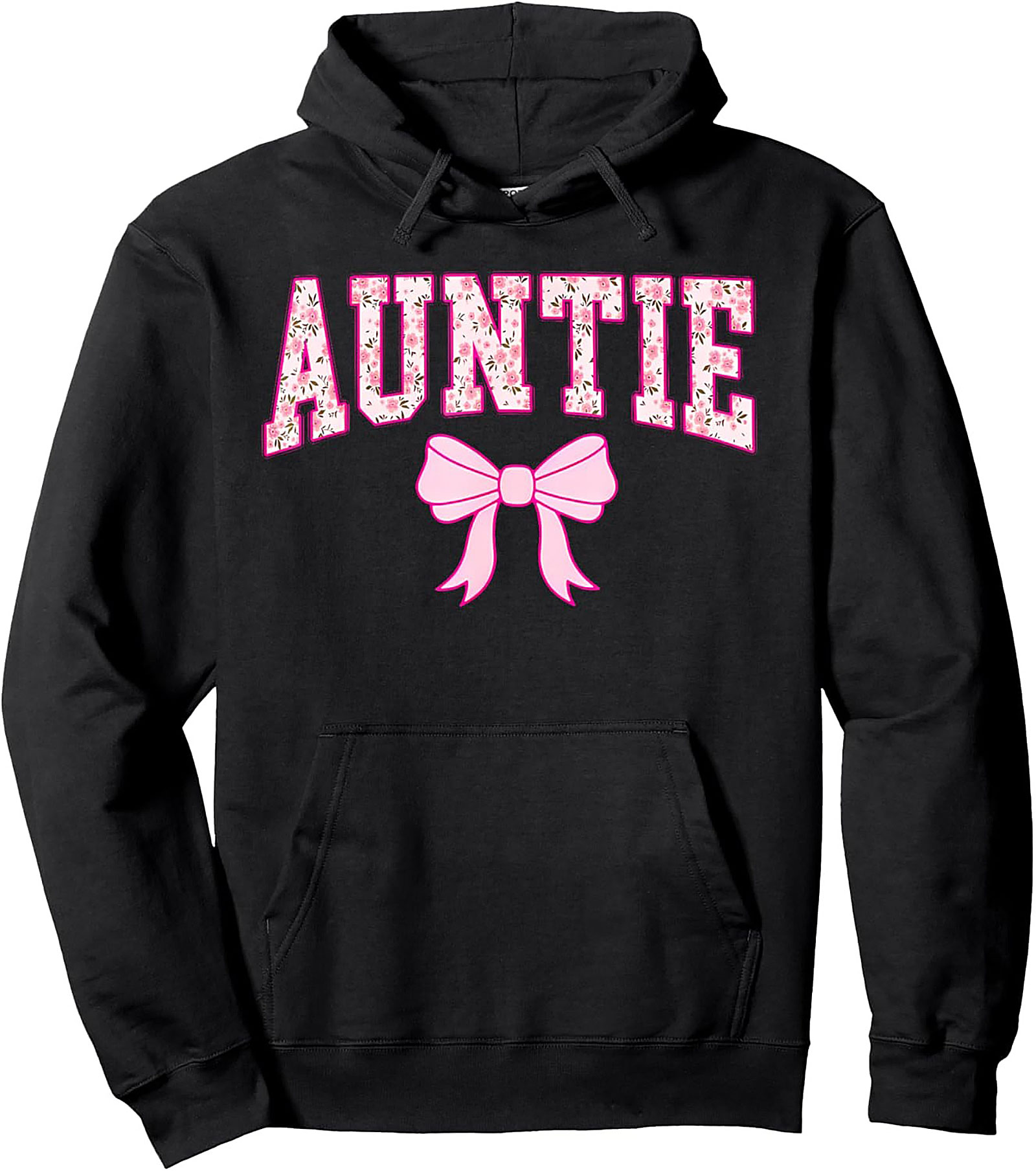Floral Auntie Pullover Hoodie Cozy Best Aunt Gift Idea