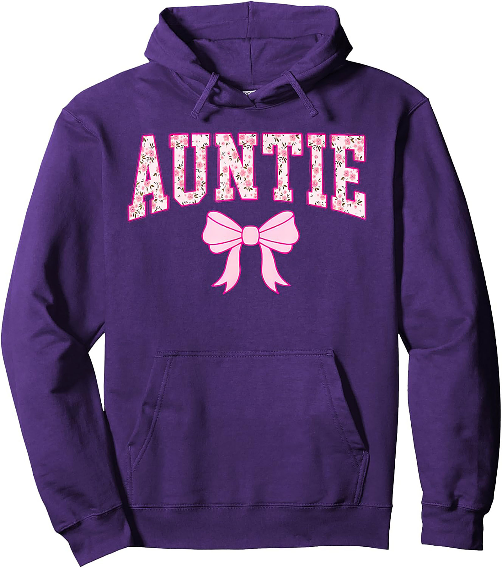 Floral Auntie Pullover Hoodie Cozy Best Aunt Gift Idea