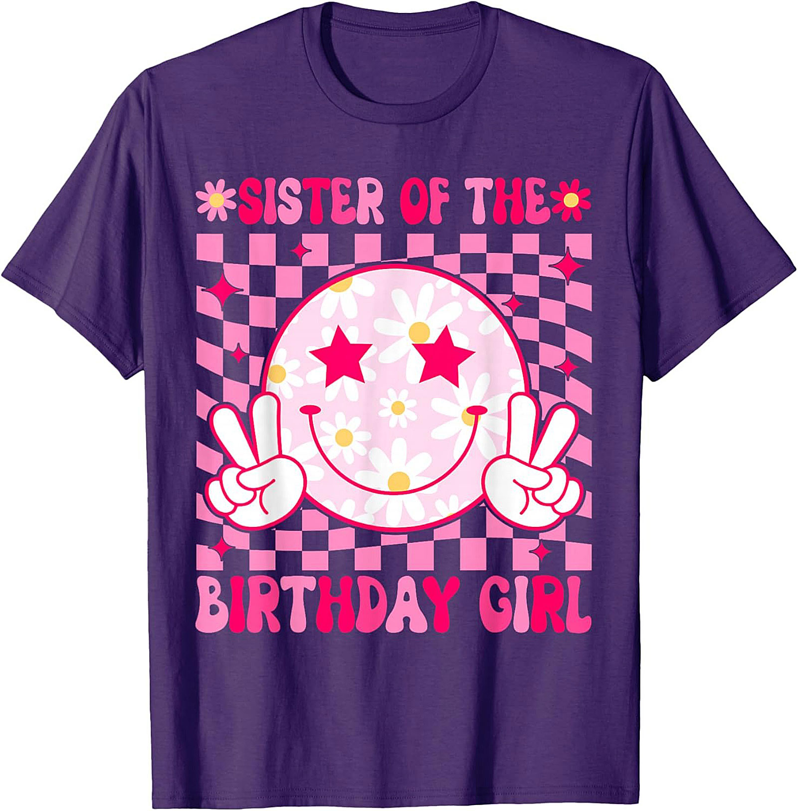 Groovy Sister of the Birthday Girl T-shirt | Retro Party Tee