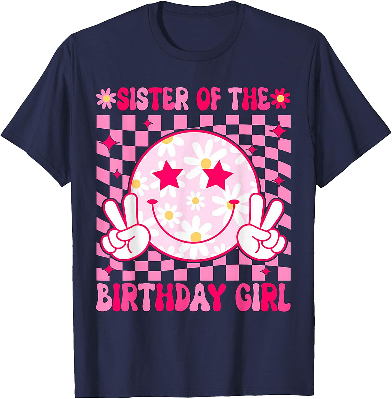 Groovy Sister of the Birthday Girl T-shirt | Retro Party Tee
