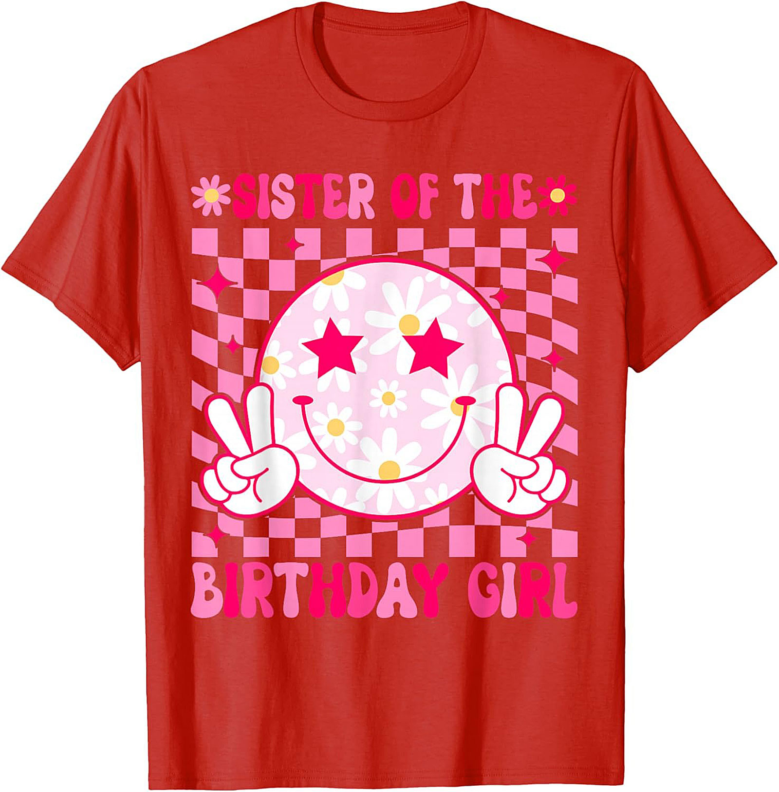 Groovy Sister of the Birthday Girl T-shirt | Retro Party Tee