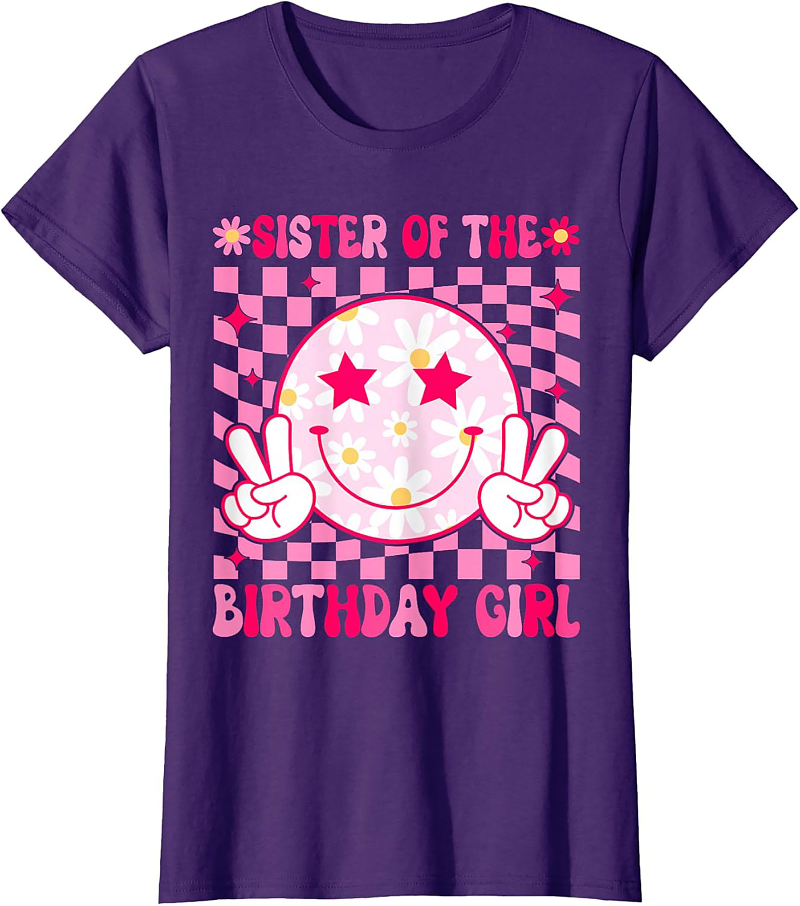 Groovy Sister of the Birthday Girl T-shirt | Retro Party Tee