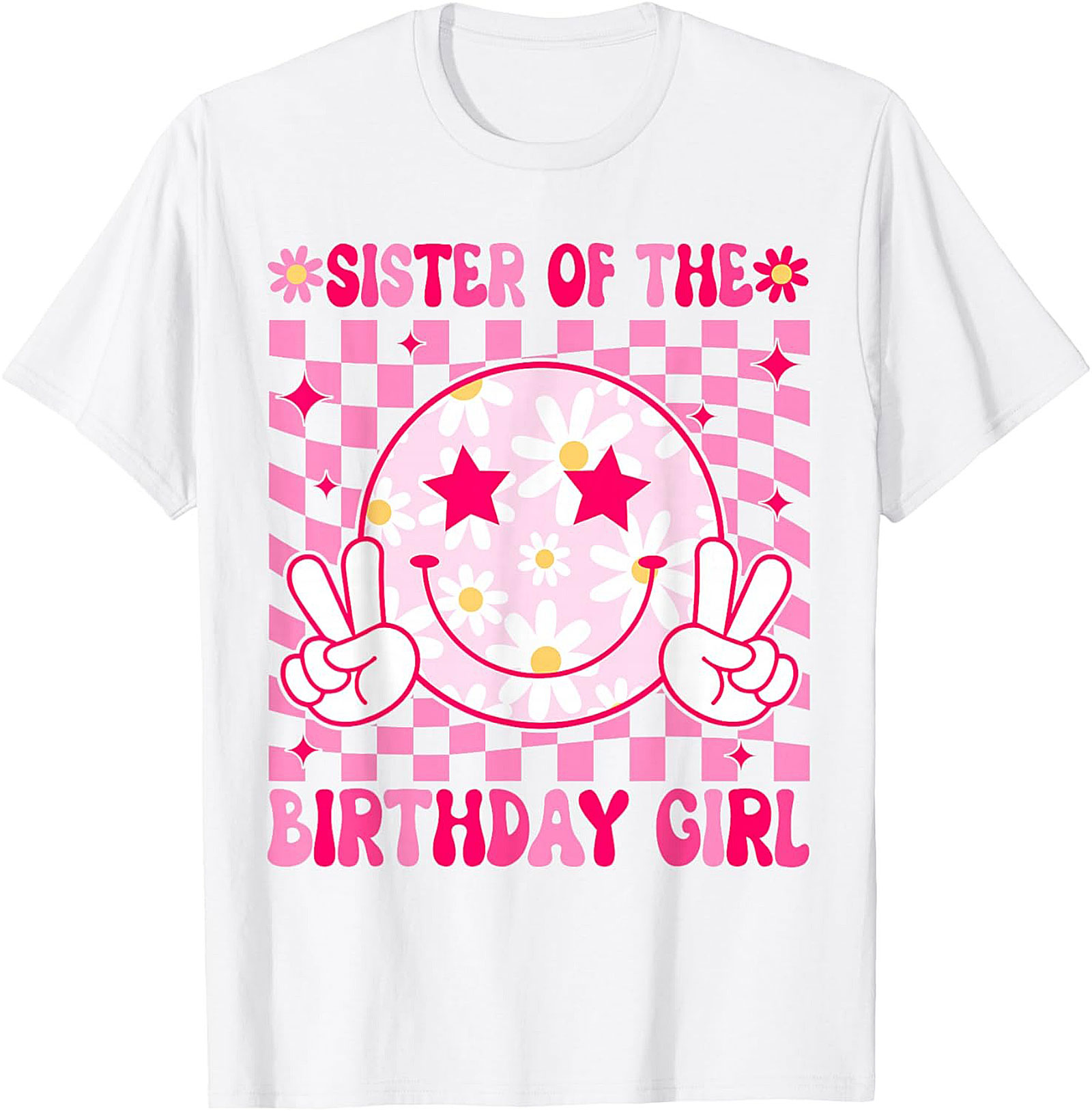 Groovy Sister of the Birthday Girl T-shirt | Retro Party Tee