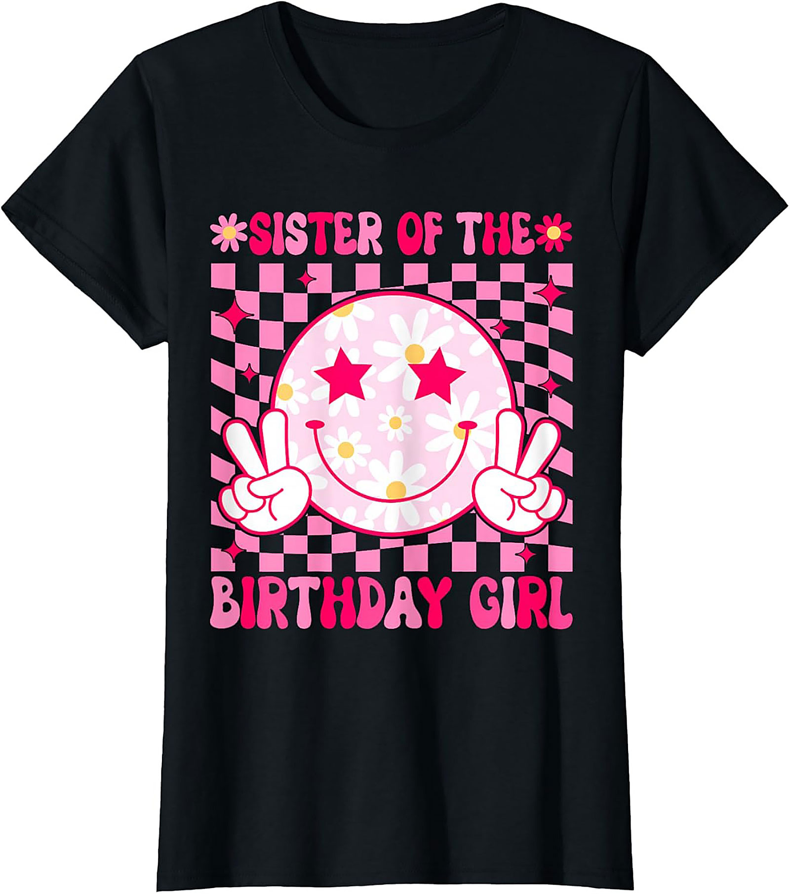 Groovy Sister of the Birthday Girl T-shirt | Retro Party Tee
