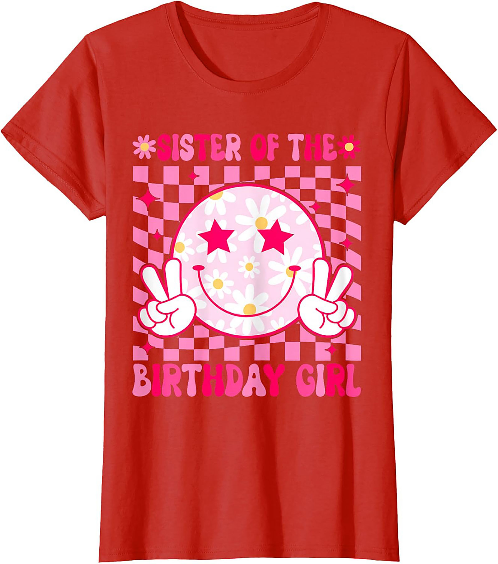 Groovy Sister of the Birthday Girl T-shirt | Retro Party Tee
