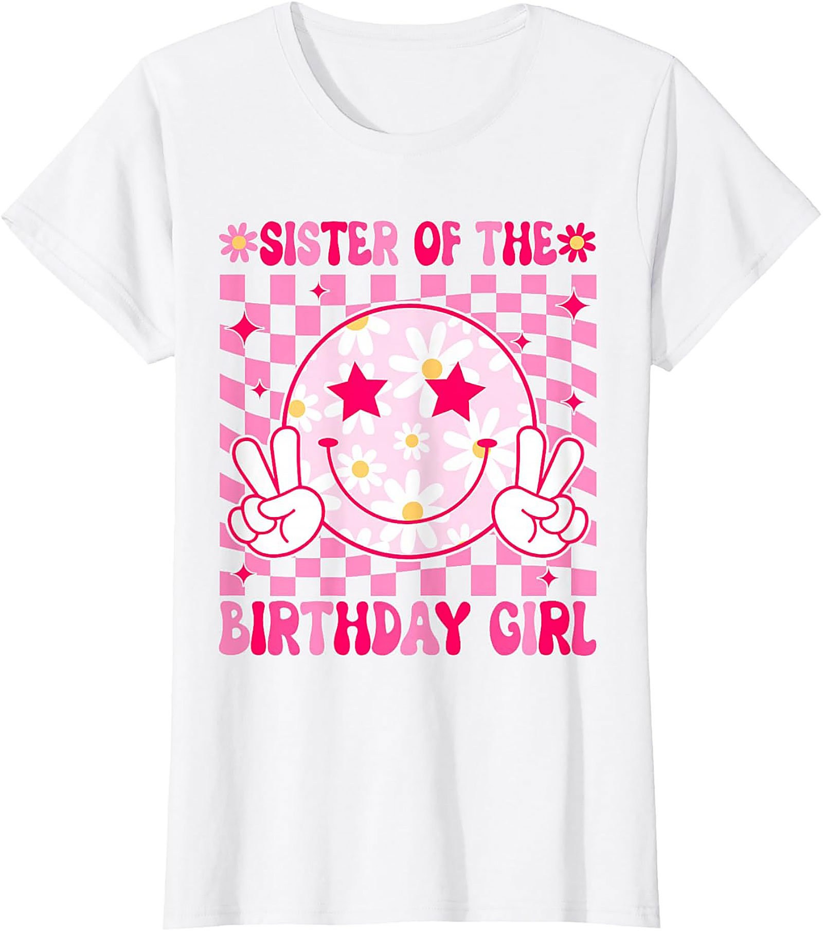 Groovy Sister of the Birthday Girl T-shirt | Retro Party Tee