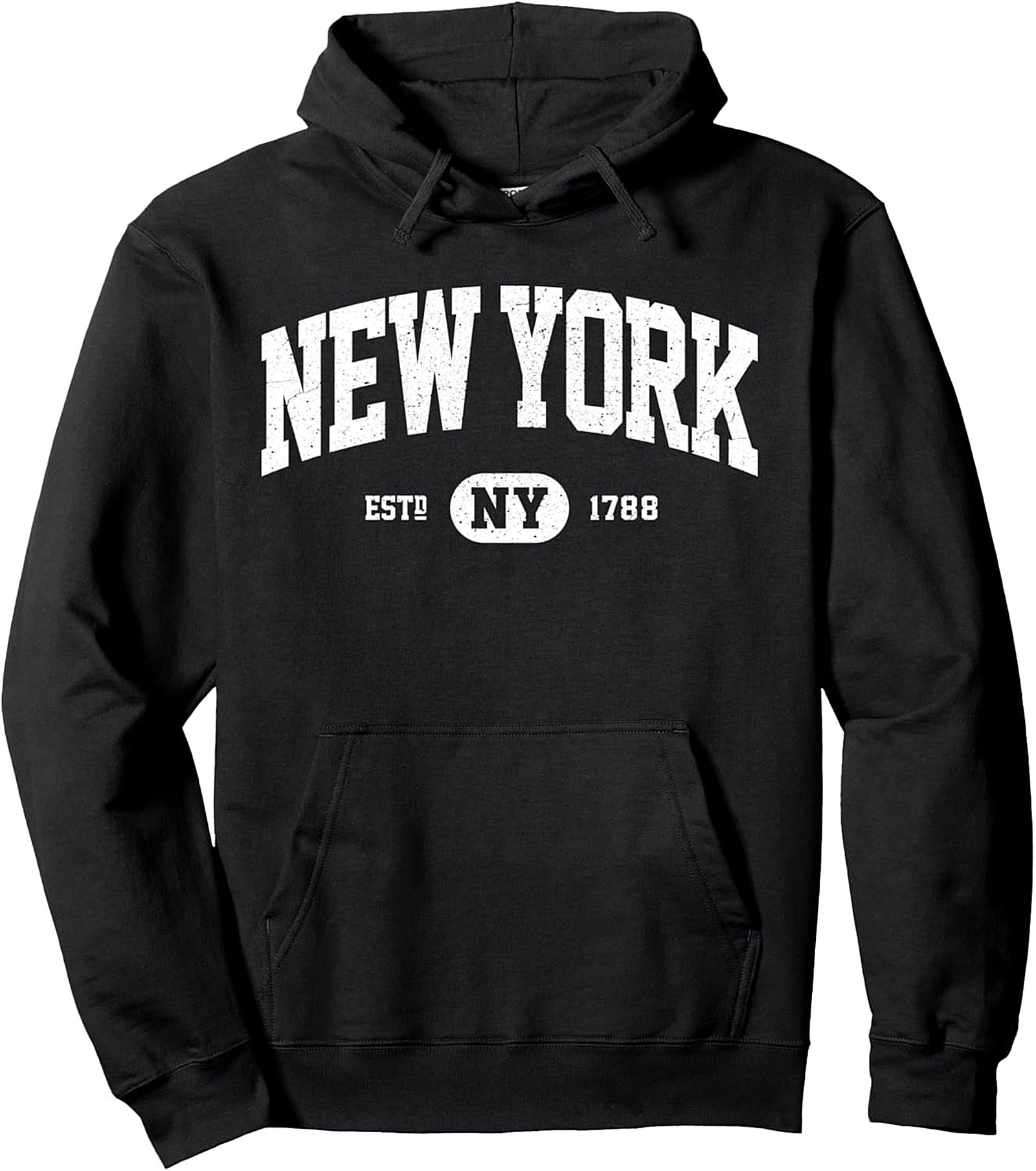 New York Graphic Hoodie Vintage NYC Pullover Cozy Fleece