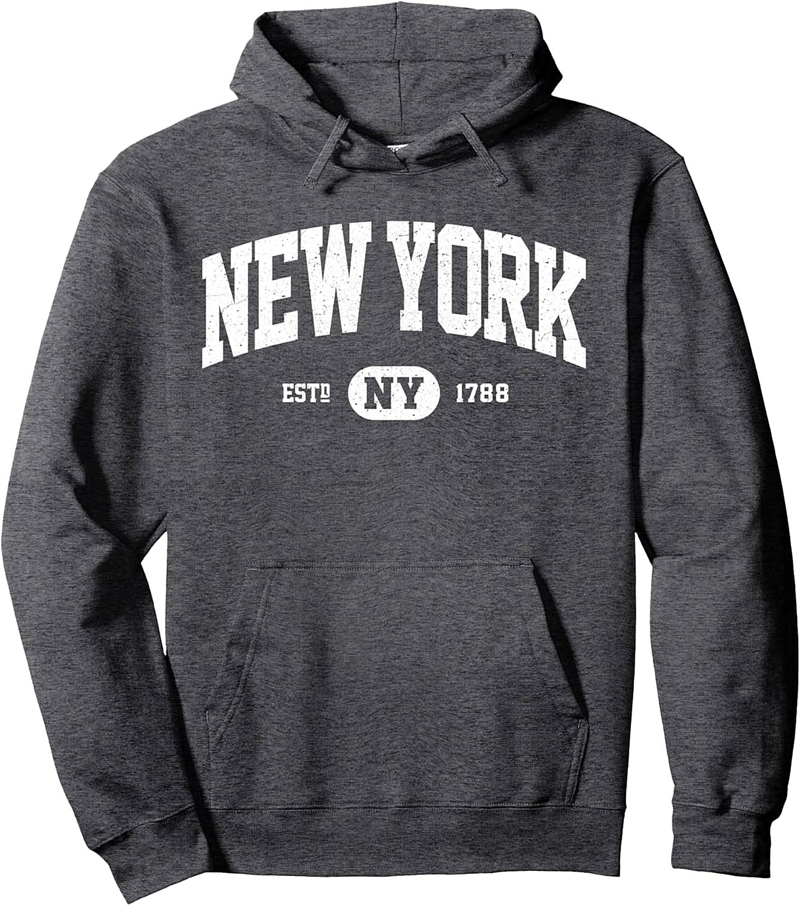 New York Graphic Hoodie Vintage NYC Pullover Cozy Fleece