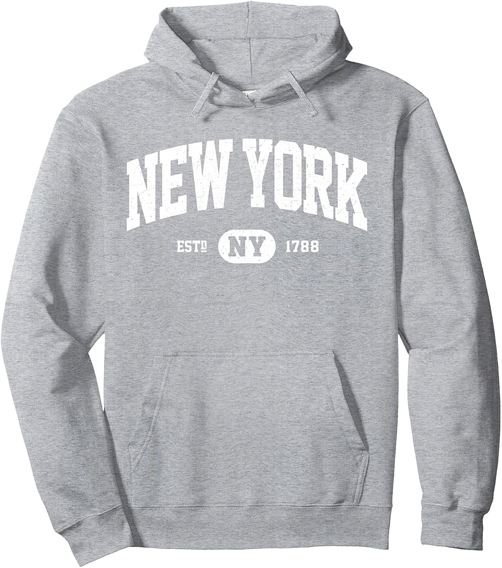 New York Graphic Hoodie Vintage NYC Pullover Cozy Fleece