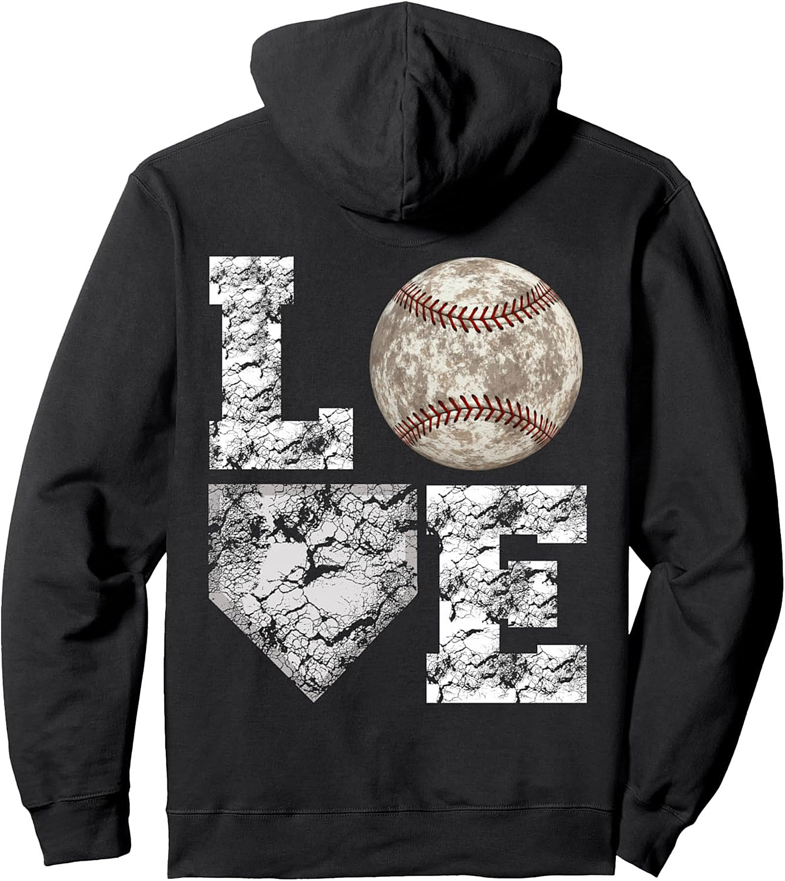 Baseball Love Graphic Hoodie Cozy Fan Pullover Gift