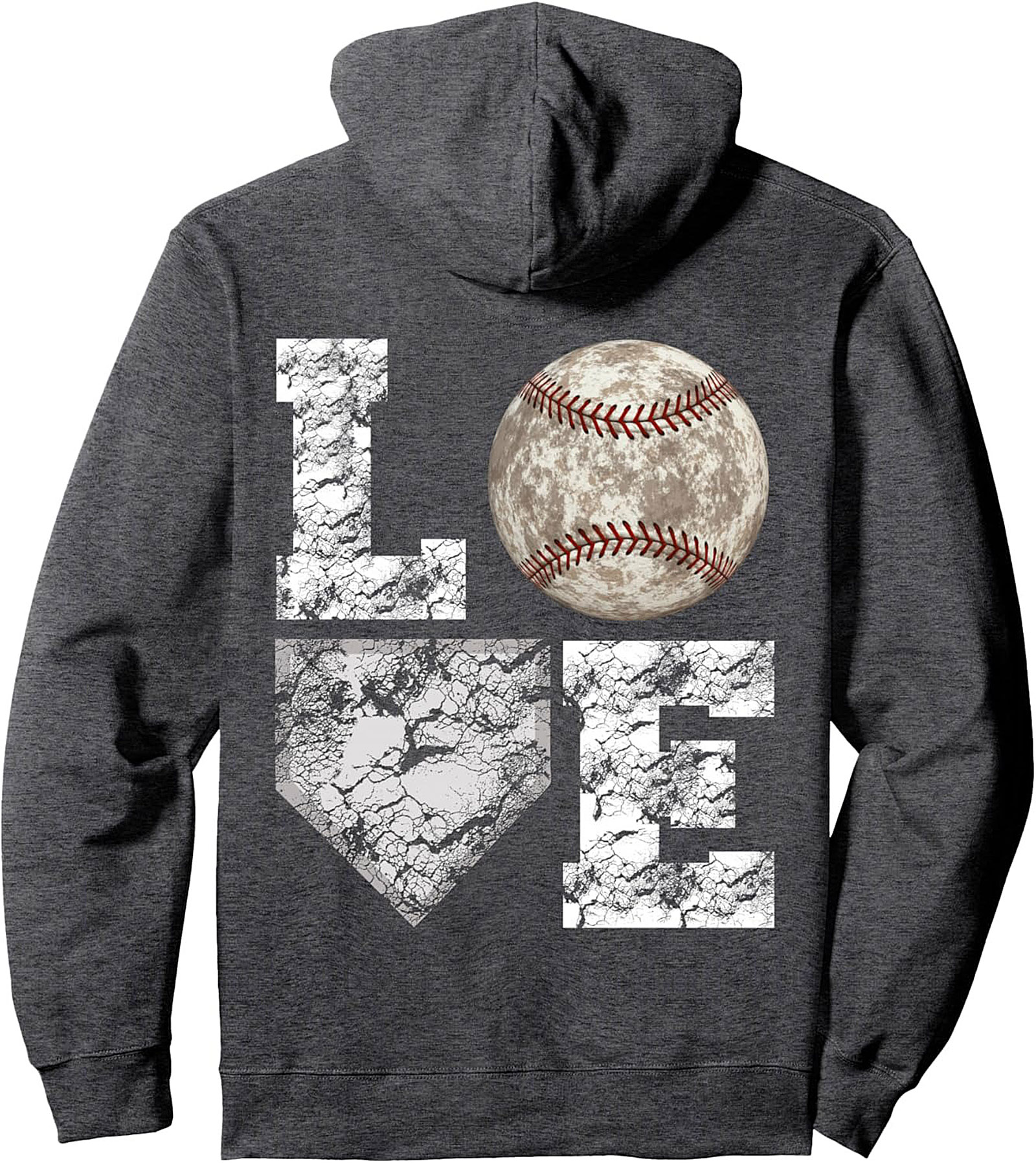 Baseball Love Graphic Hoodie Cozy Fan Pullover Gift