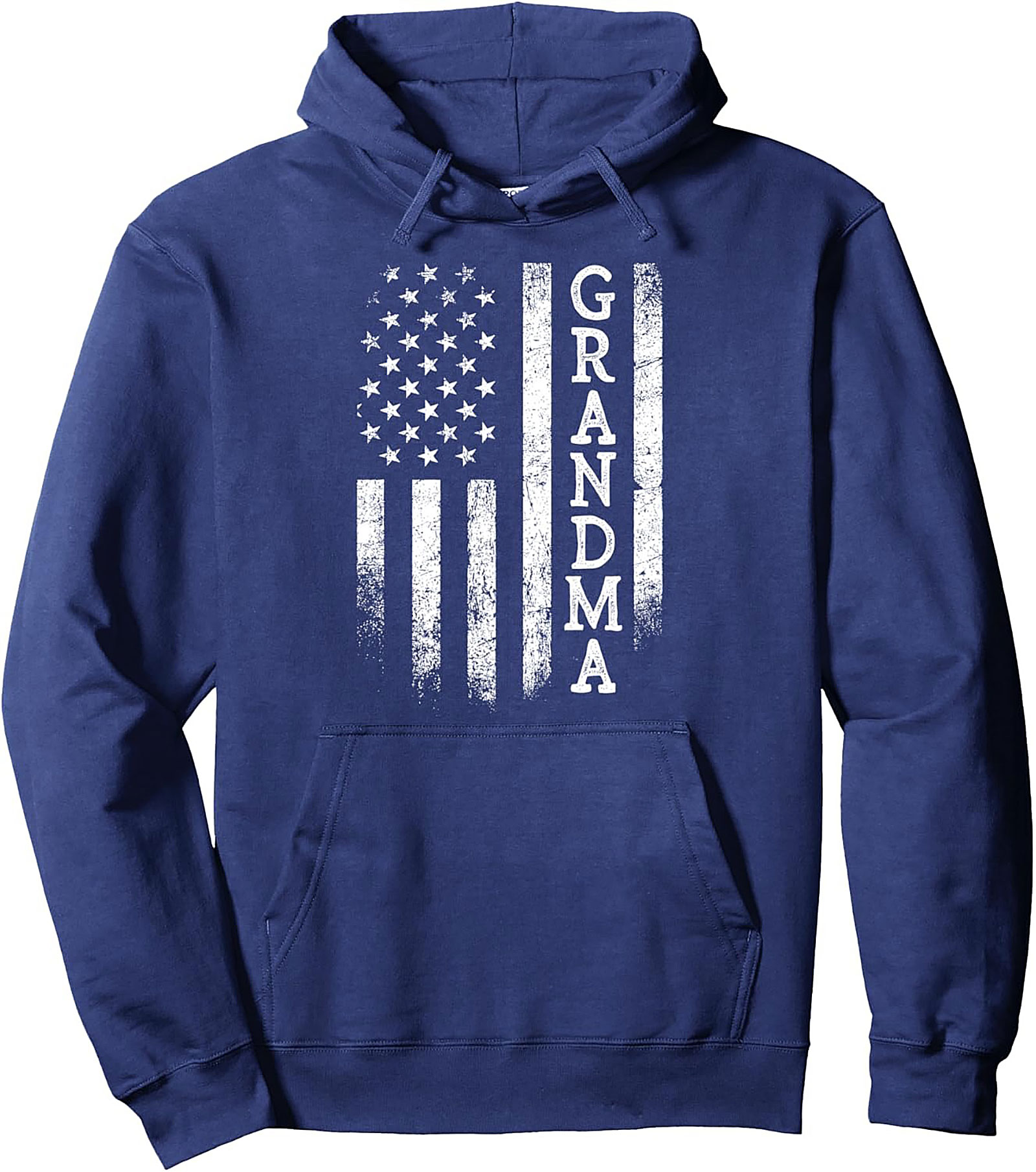 Distressed Flag Grandma Pullover Hoodie Patriotic Gift