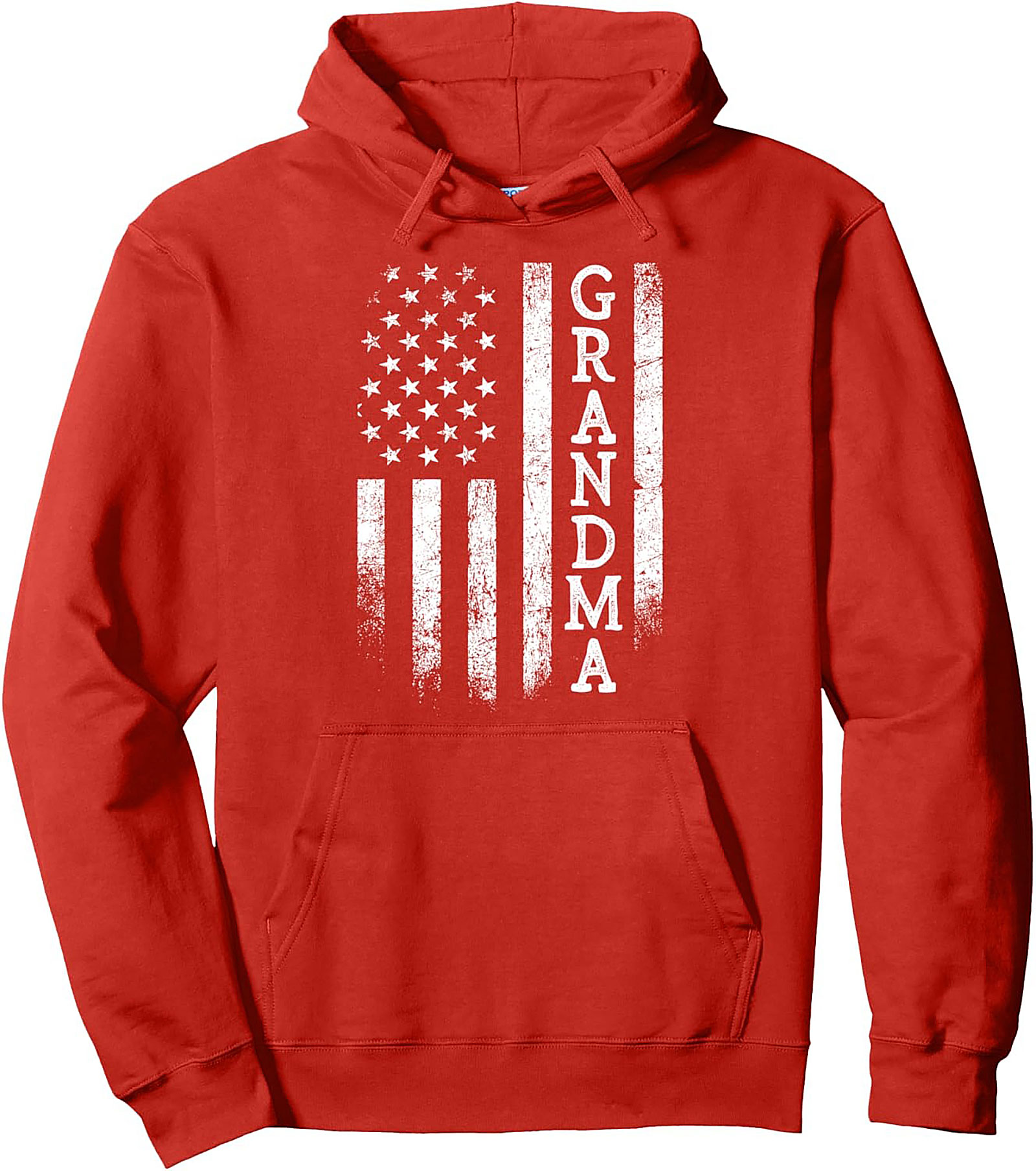 Distressed Flag Grandma Pullover Hoodie Patriotic Gift