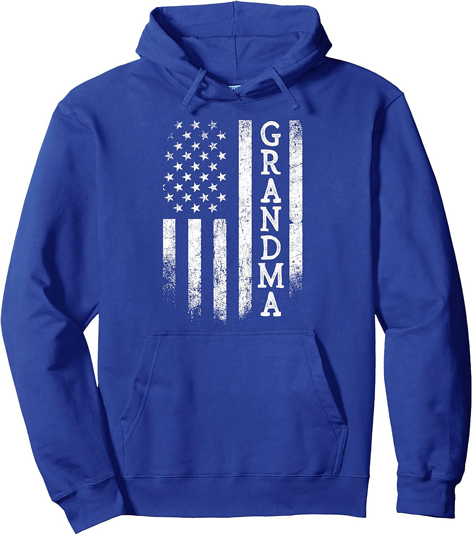 Distressed Flag Grandma Pullover Hoodie Patriotic Gift
