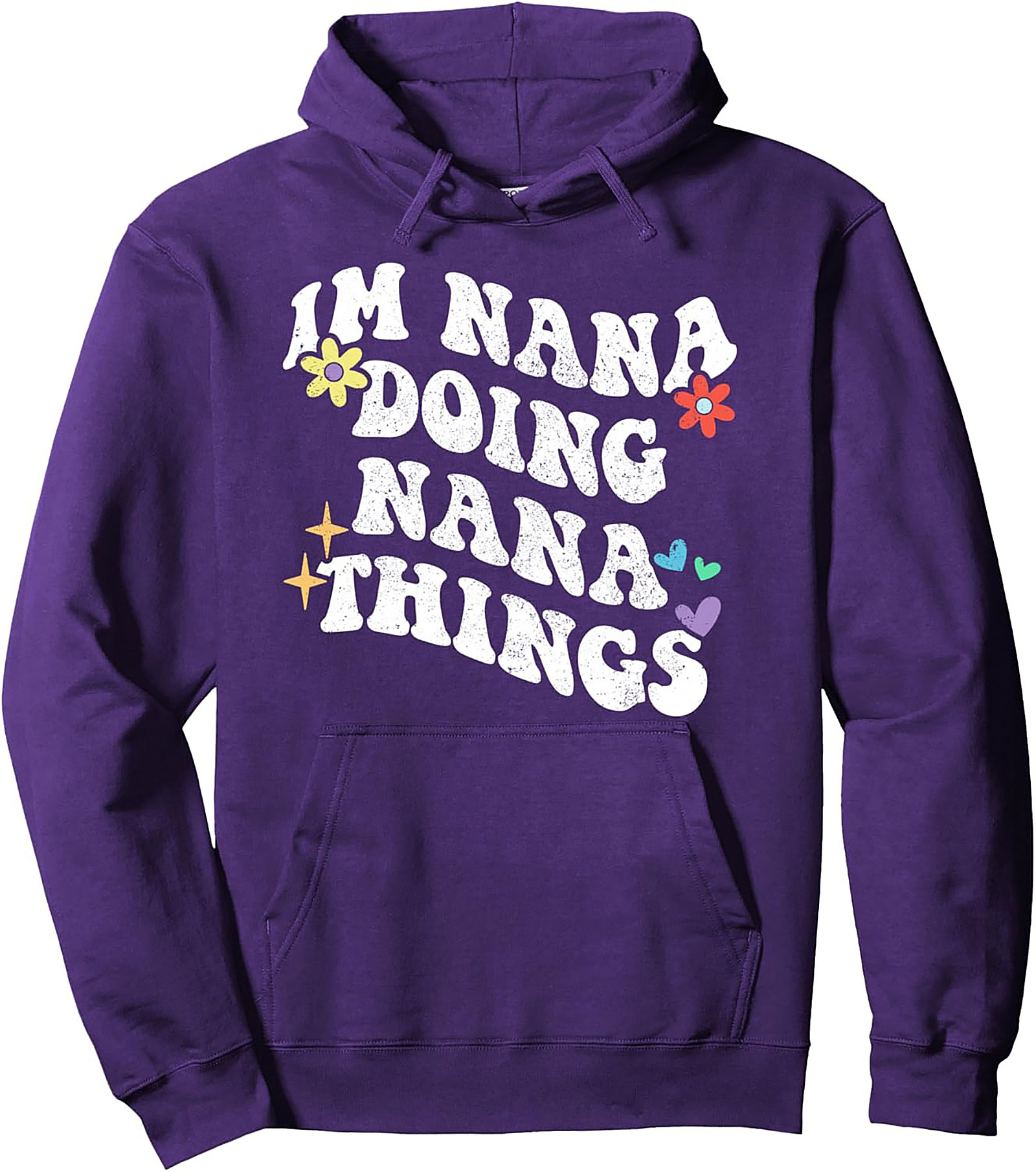 Nana Things Retro Pullover Hoodie Cozy Grandma Gift