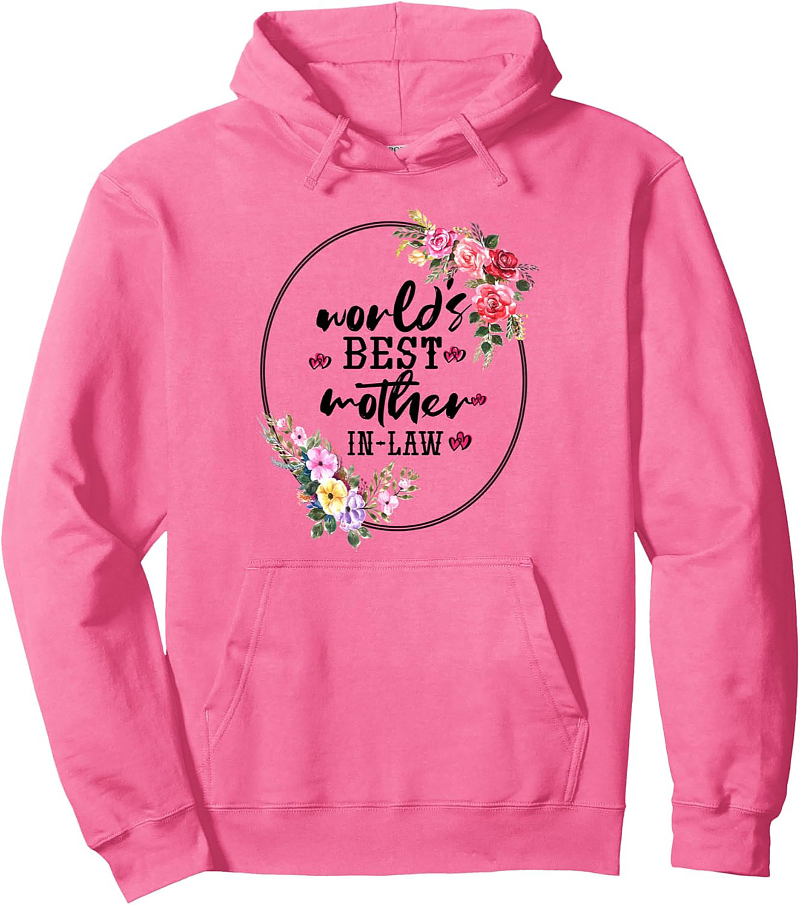Best Mother-in-Law Graphic Hoodie Cozy Pullover Gift
