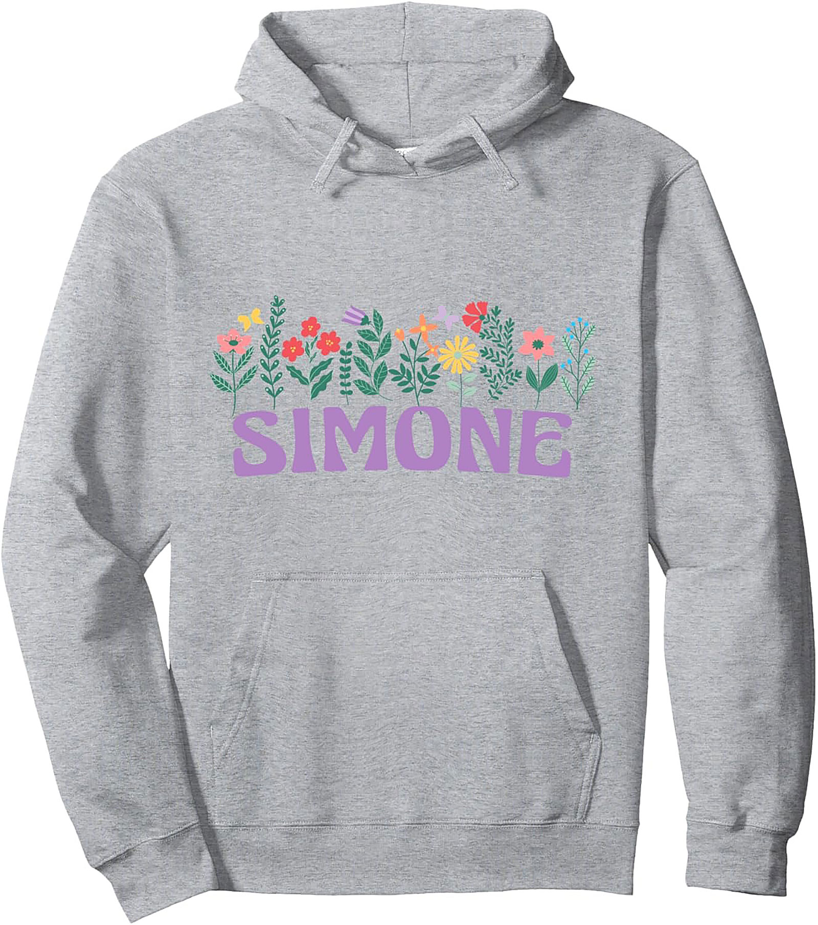 Simone Floral Pullover Hoodie Personalized Gift