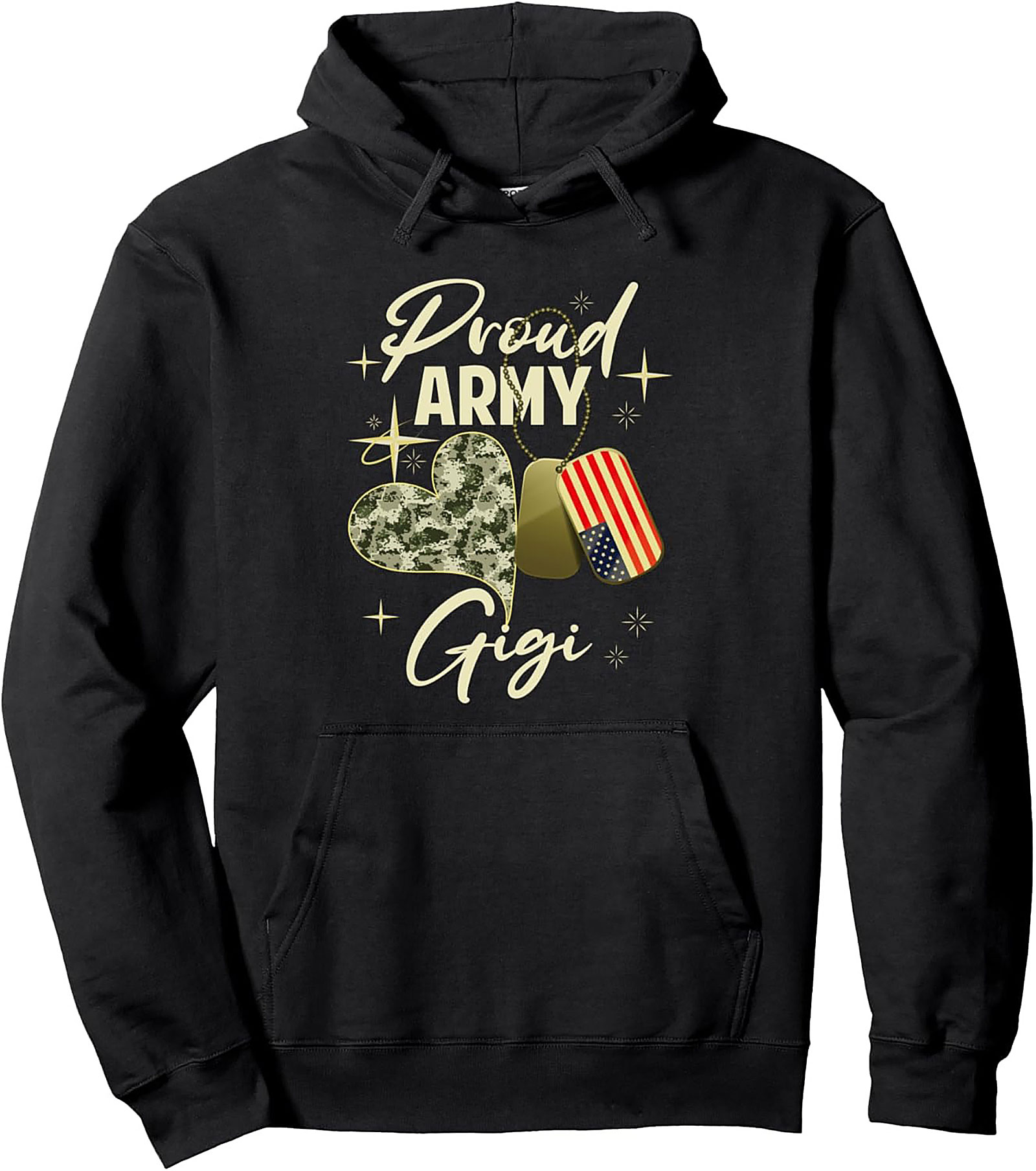 Proud Army Gigi Pullover Hoodie Military Grandma Gift