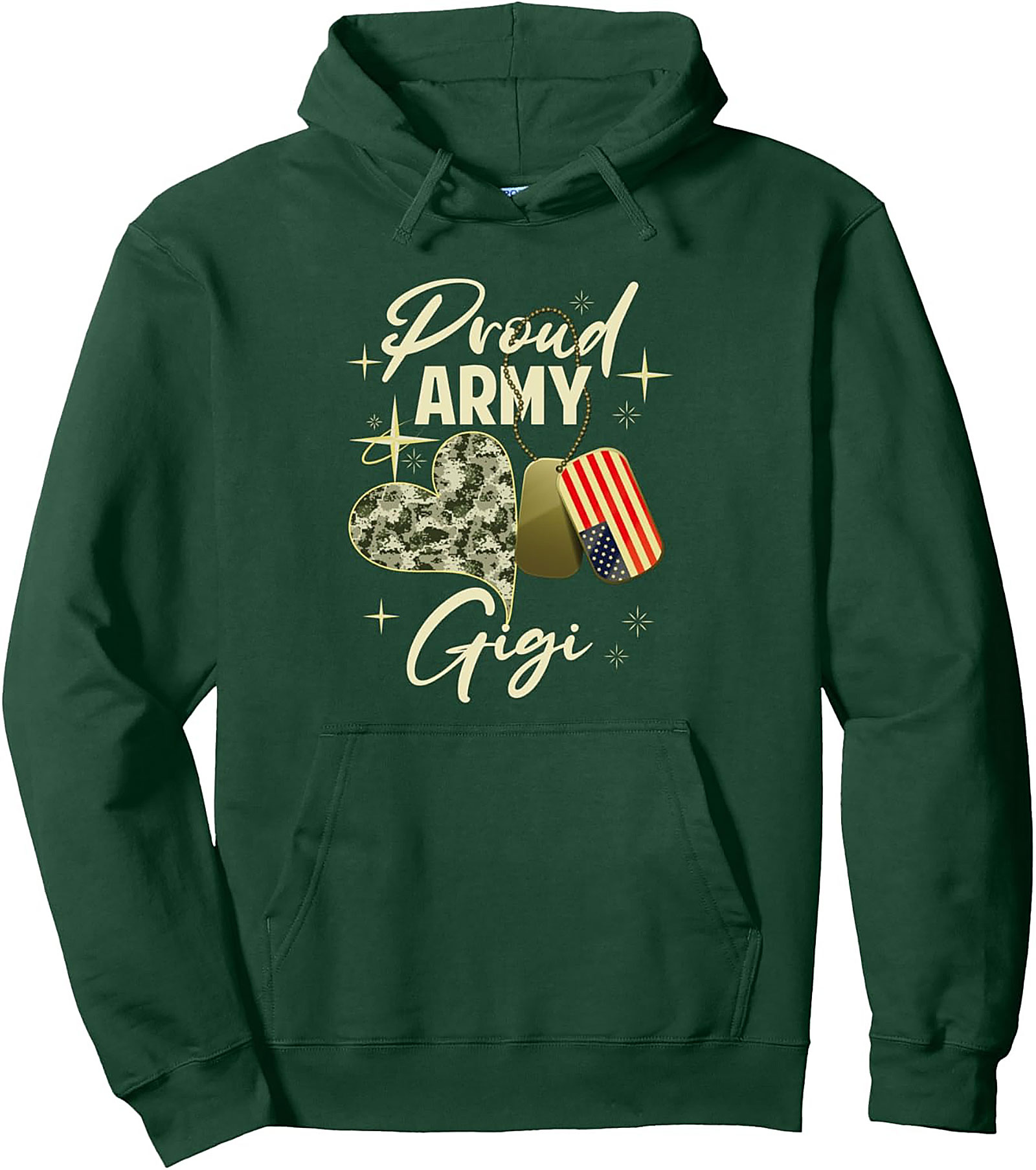 Proud Army Gigi Pullover Hoodie Military Grandma Gift