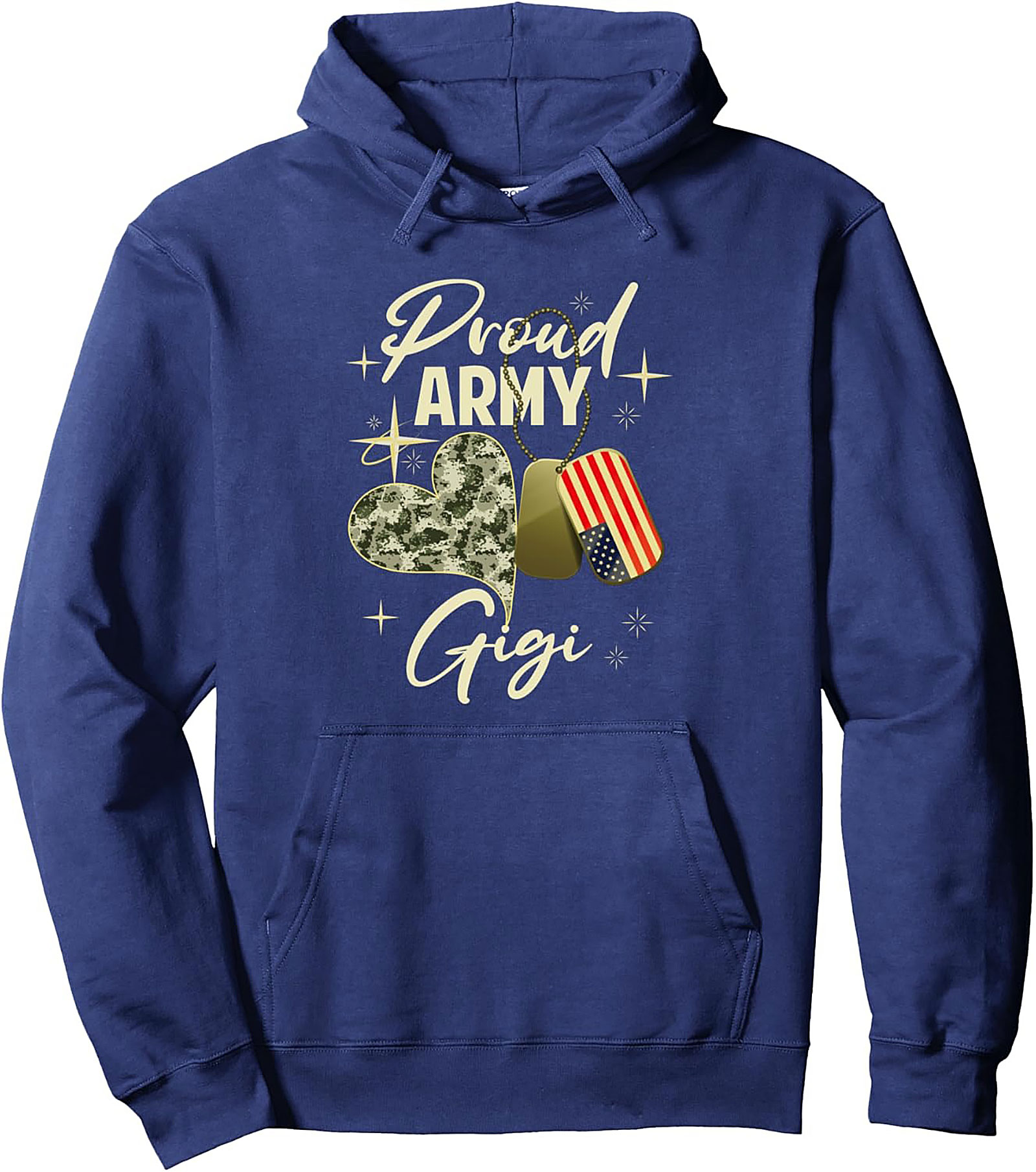Proud Army Gigi Pullover Hoodie Military Grandma Gift