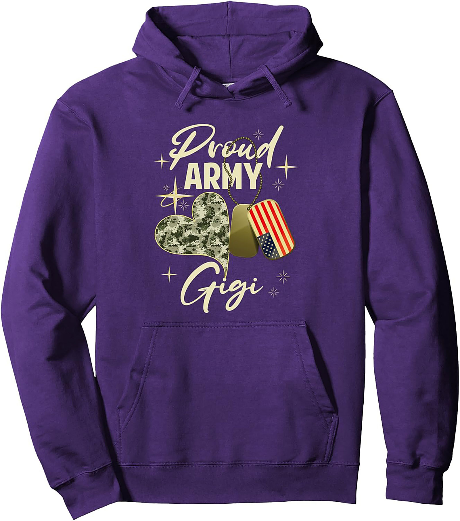 Proud Army Gigi Pullover Hoodie Military Grandma Gift