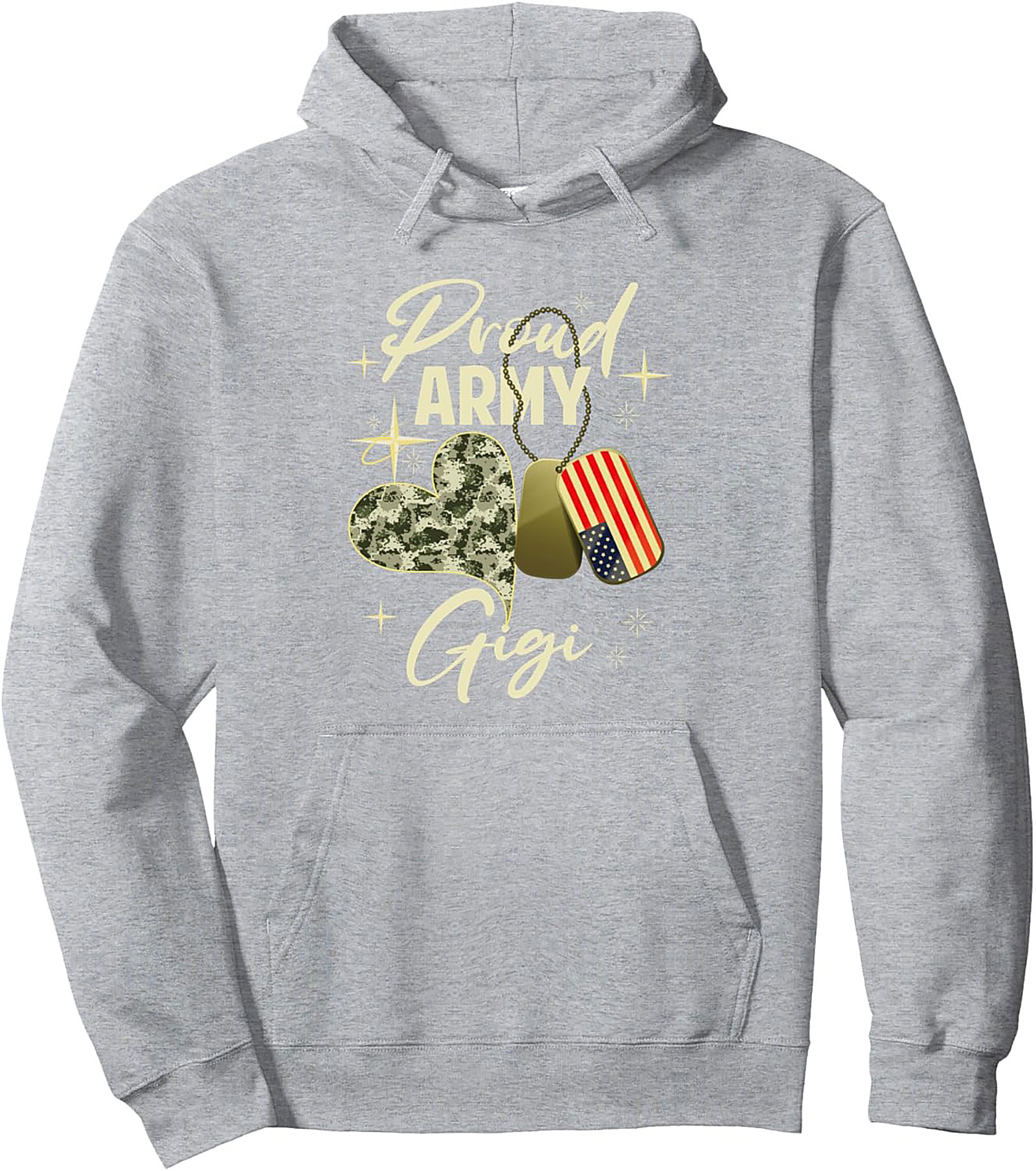 Proud Army Gigi Pullover Hoodie Military Grandma Gift