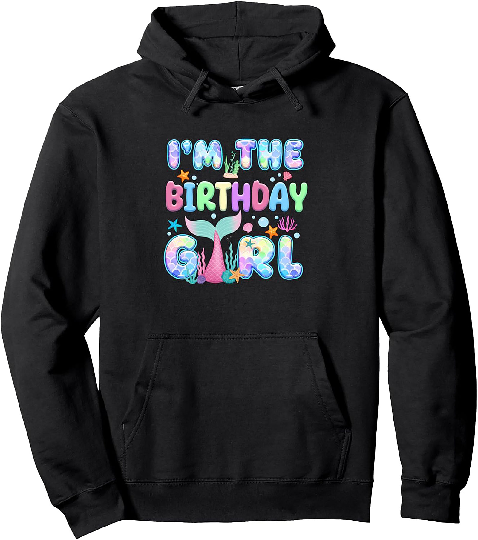 Mermaid Birthday Girl Graphic Hoodie | Cozy Pullover Gift