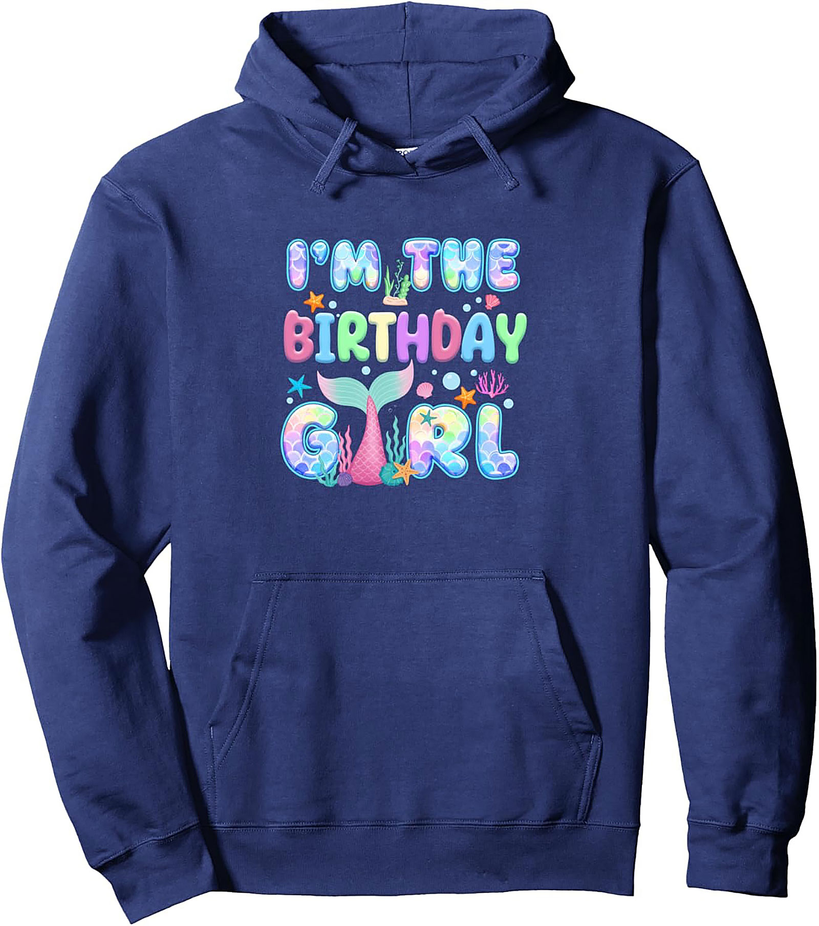 Mermaid Birthday Girl Graphic Hoodie | Cozy Pullover Gift