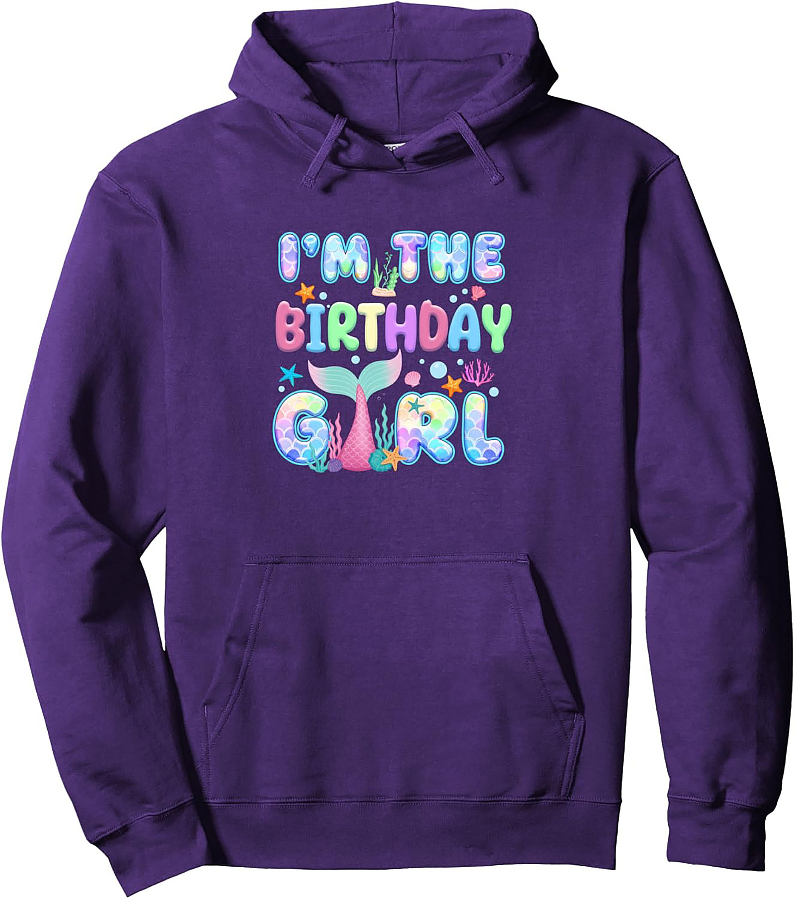 Mermaid Birthday Girl Graphic Hoodie | Cozy Pullover Gift
