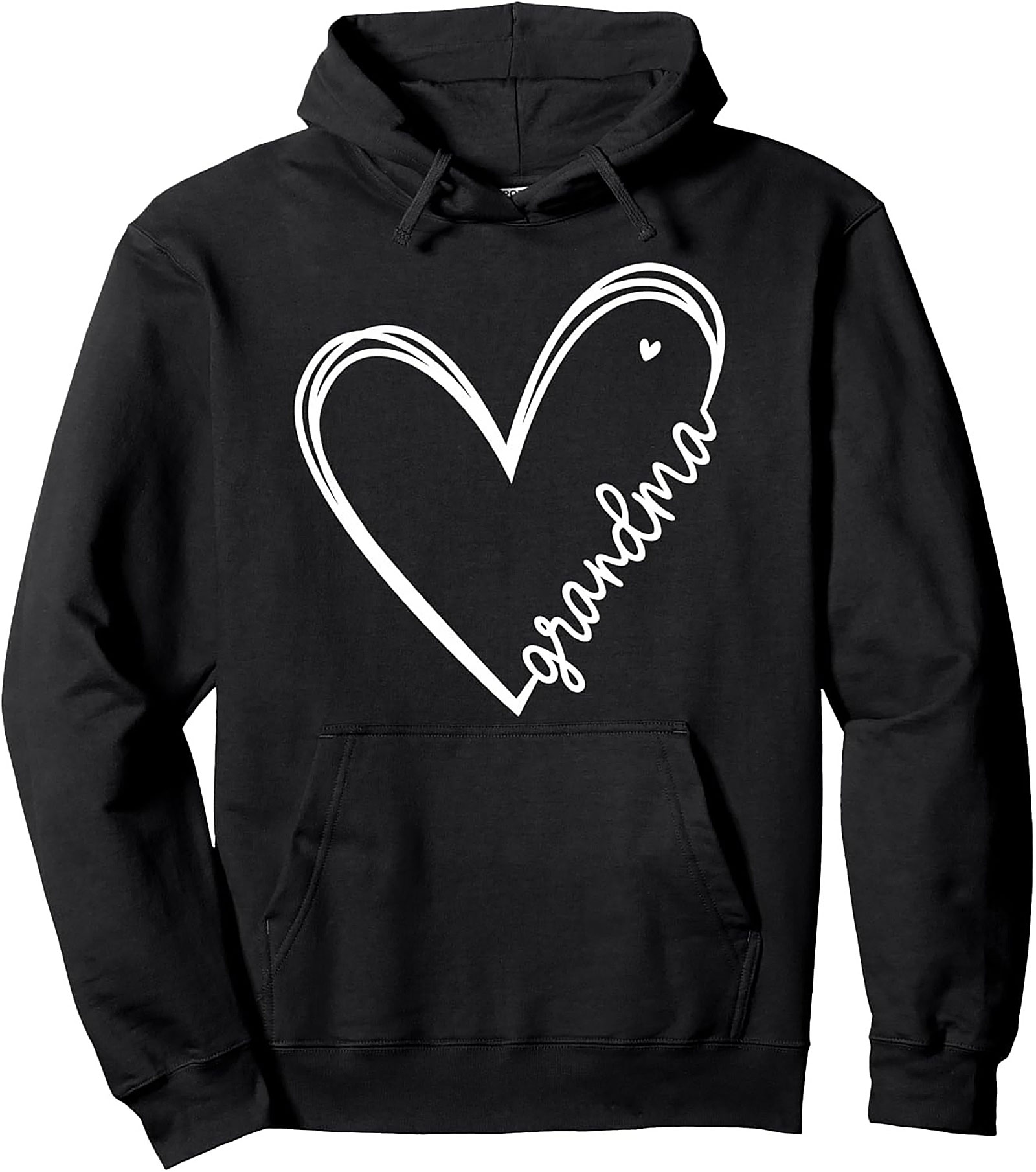 Cozy Grandma Pullover Hoodie Heart Script Gift Idea