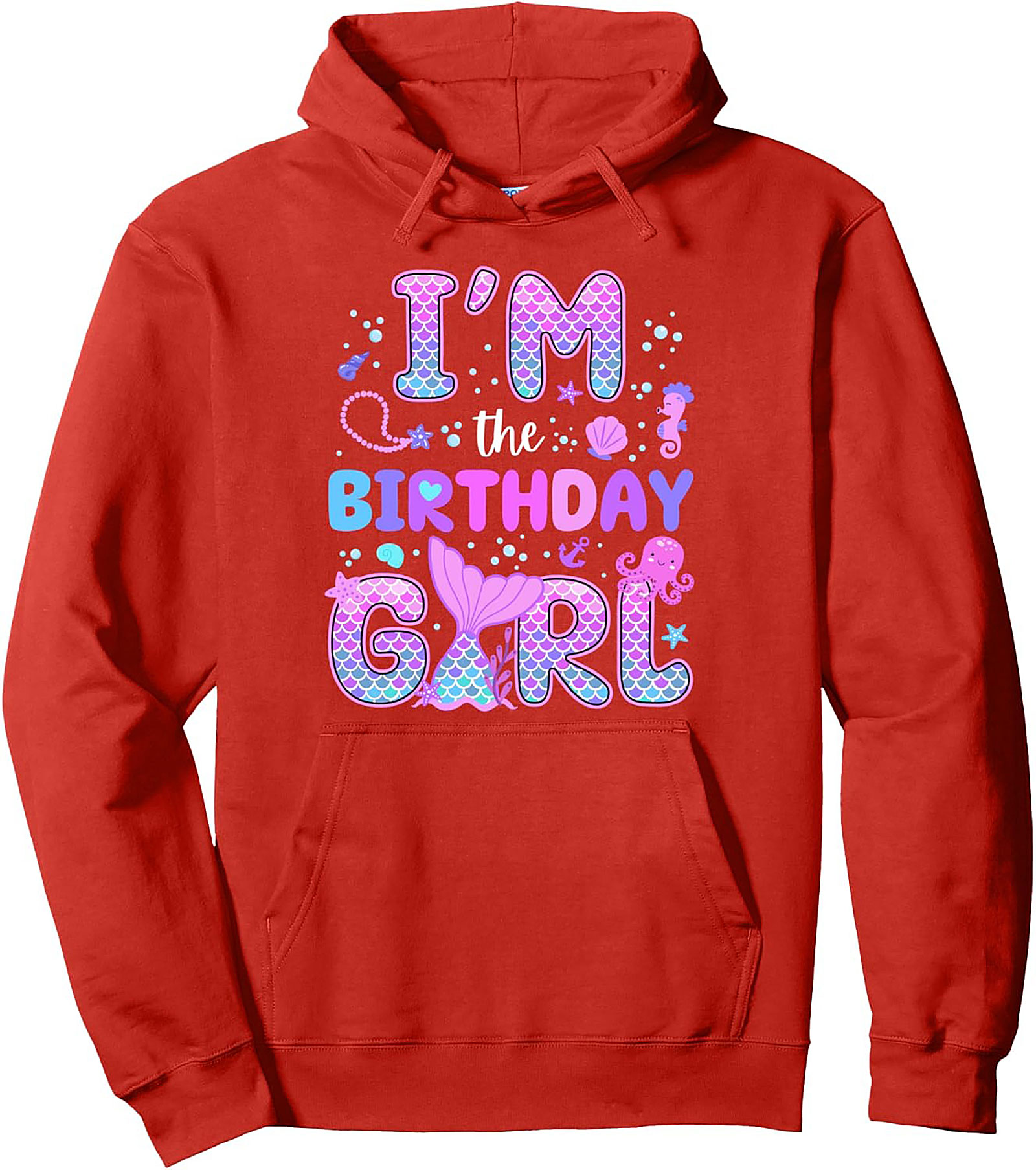 Mermaid Birthday Girl Pullover Hoodie | Cozy Gift Idea