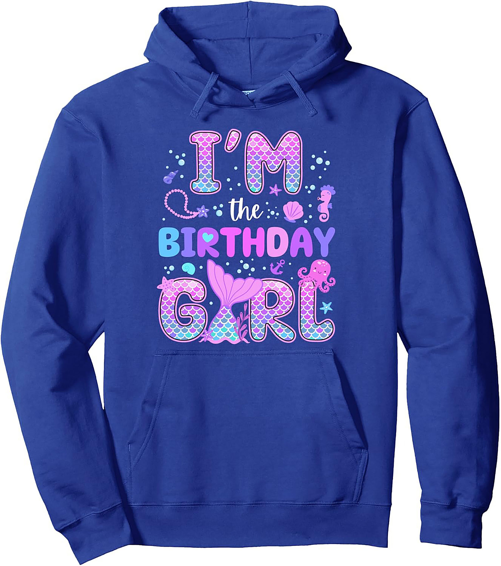 Mermaid Birthday Girl Pullover Hoodie | Cozy Gift Idea