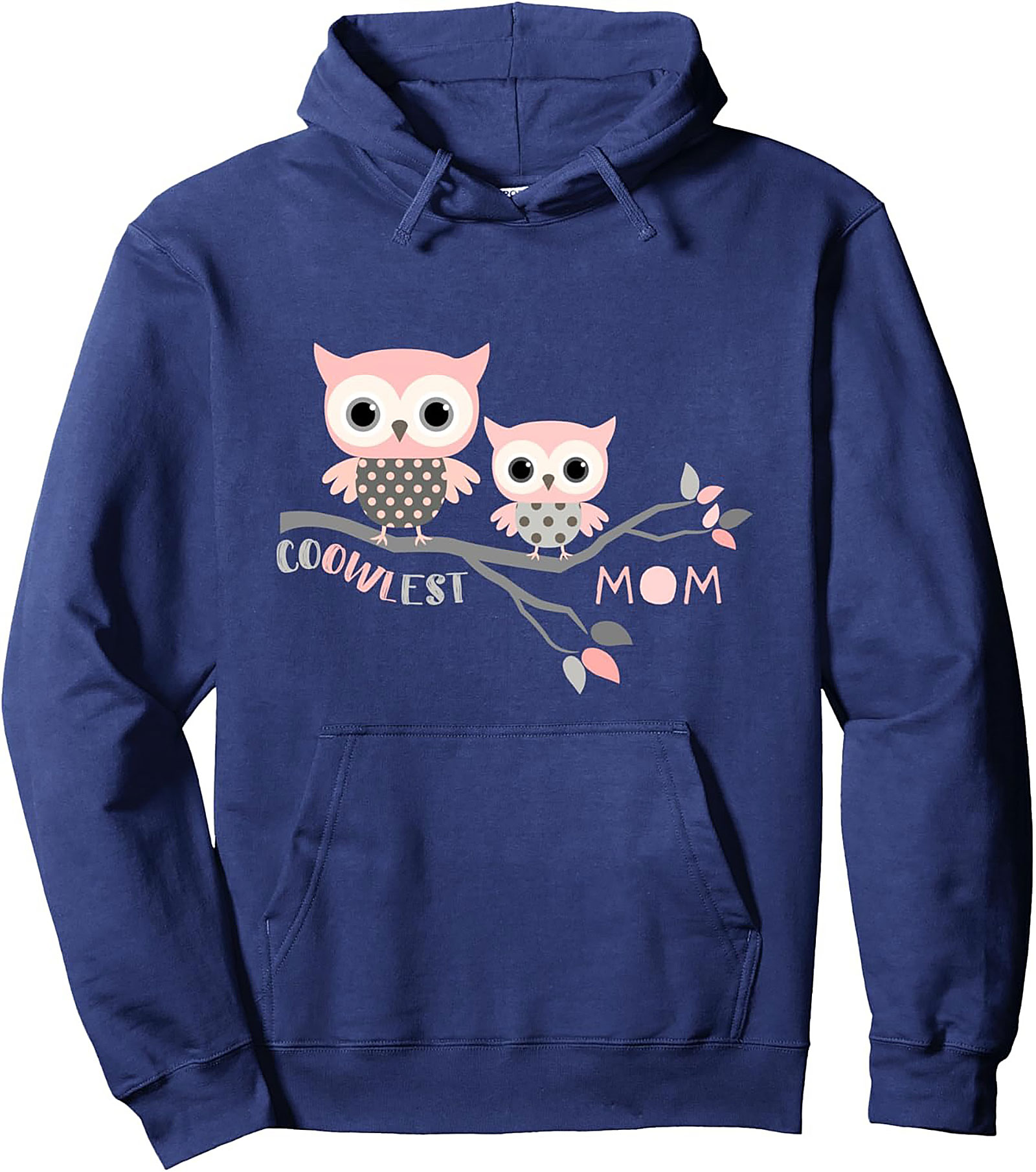 Coolest Mom Owl Graphic Hoodie Cozy Pullover Gift Idea