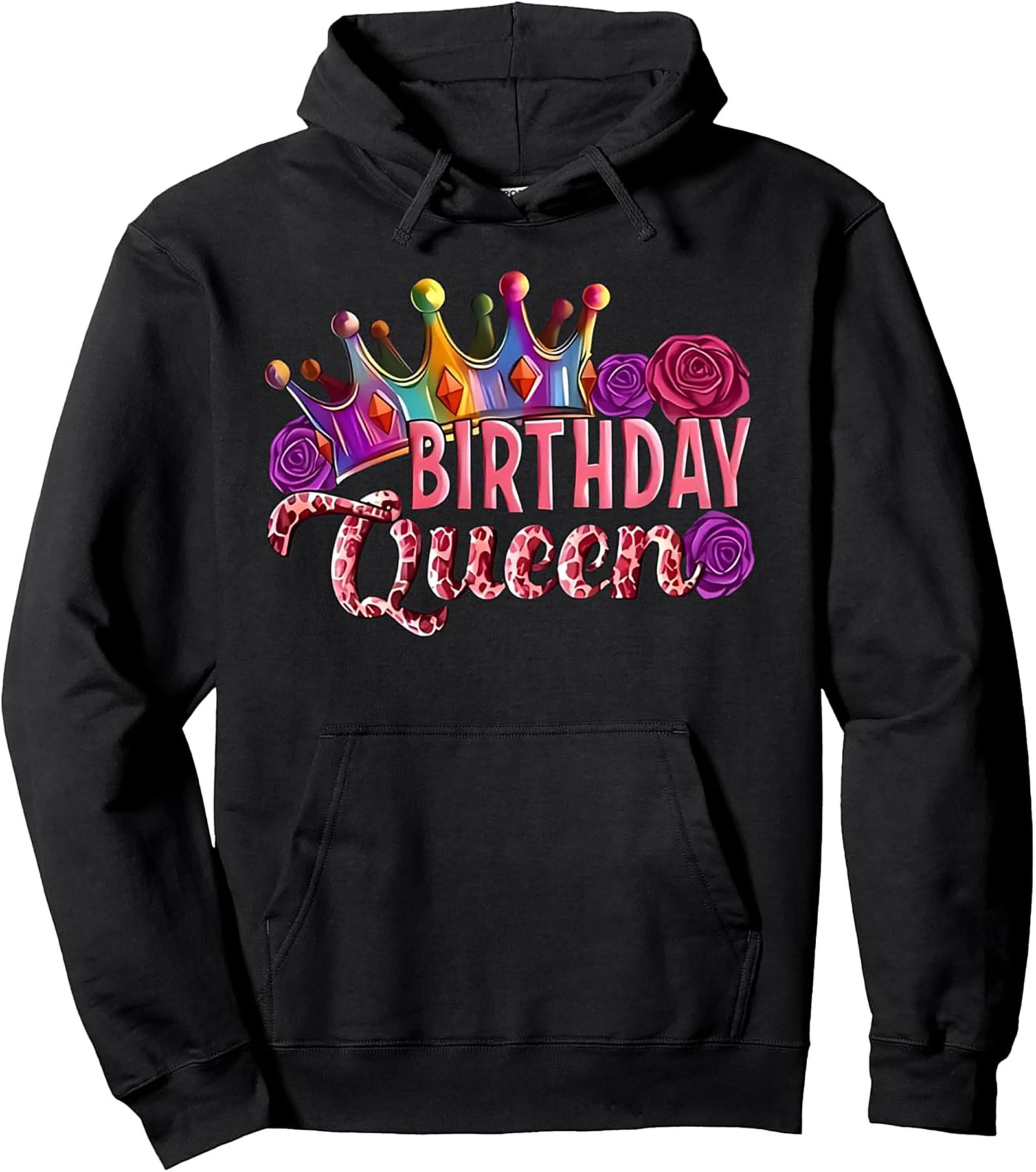 Birthday Queen Pullover Hoodie | Crown Graphic Gift