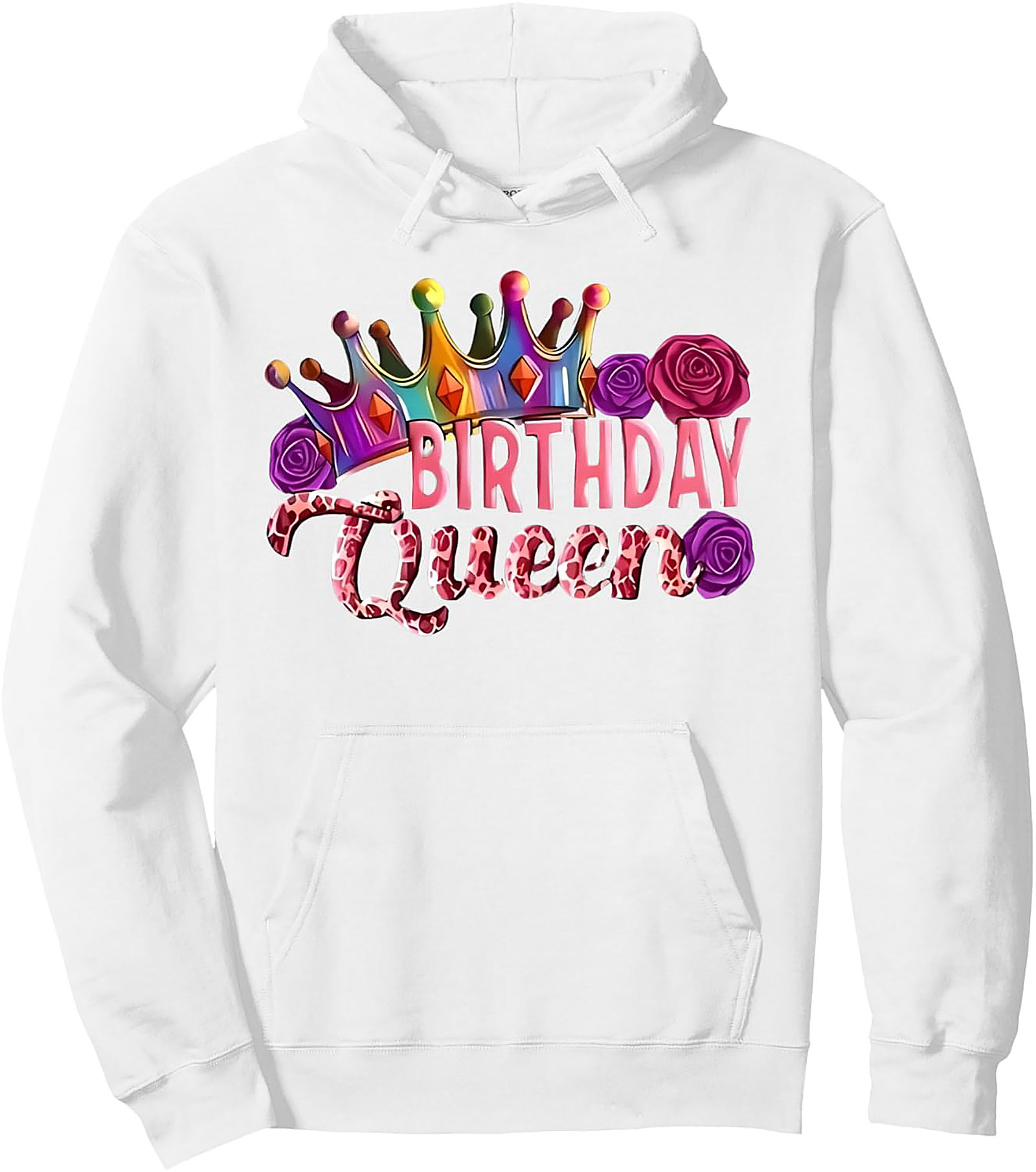 Birthday Queen Pullover Hoodie | Crown Graphic Gift