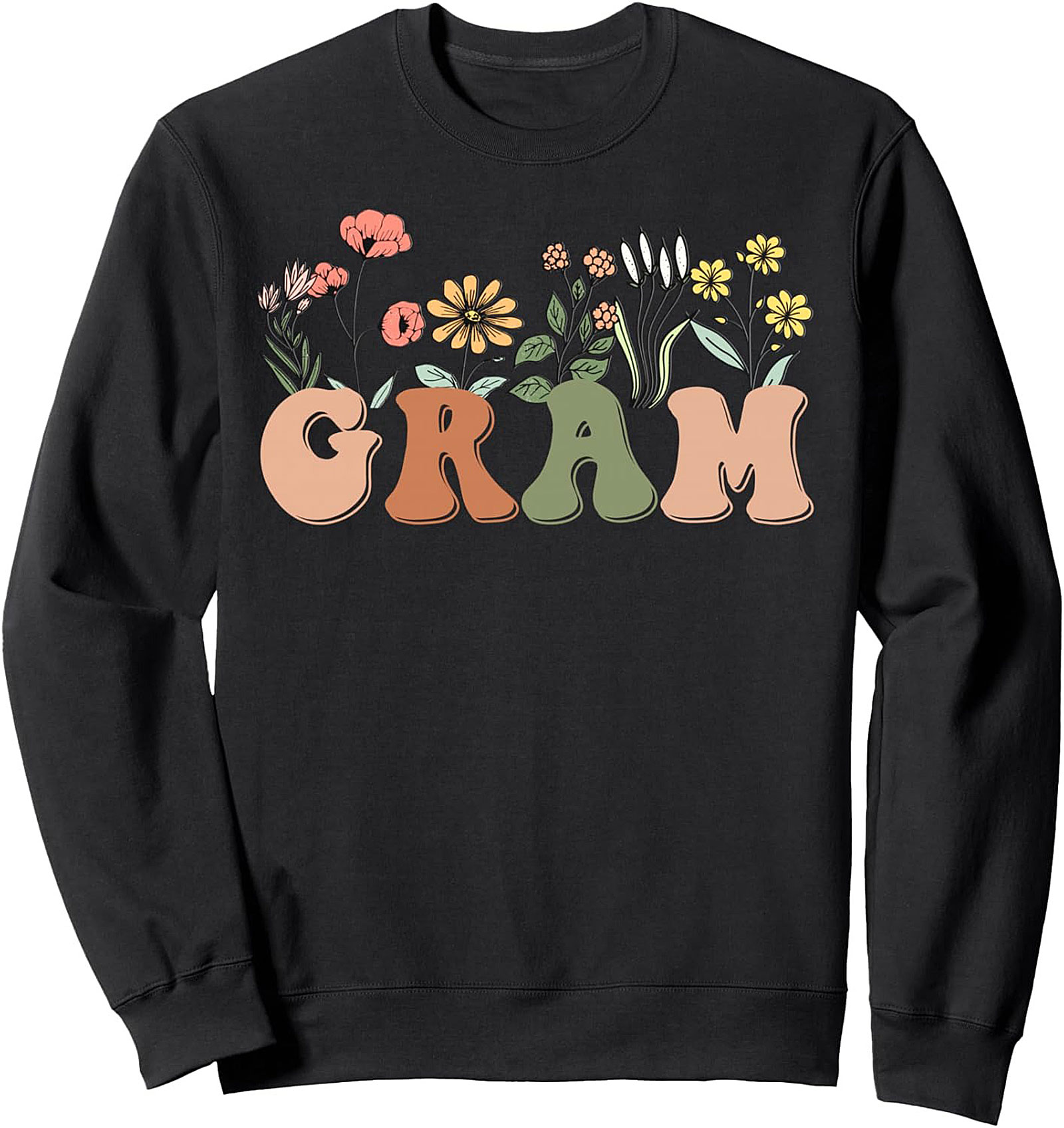 Groovy Gram Crewneck Sweatshirt Retro Floral Gift