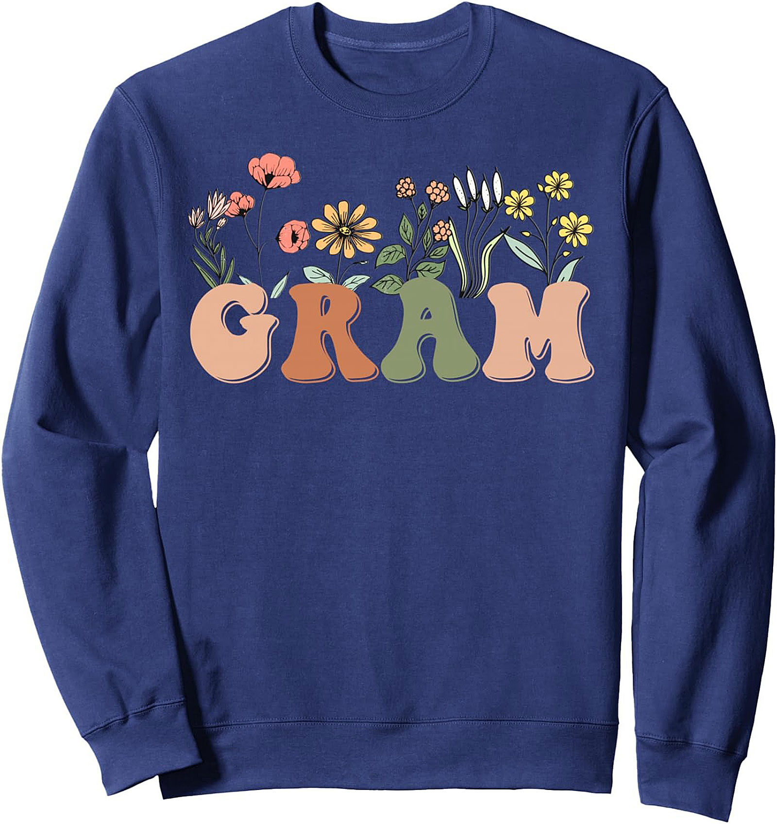 Groovy Gram Crewneck Sweatshirt Retro Floral Gift