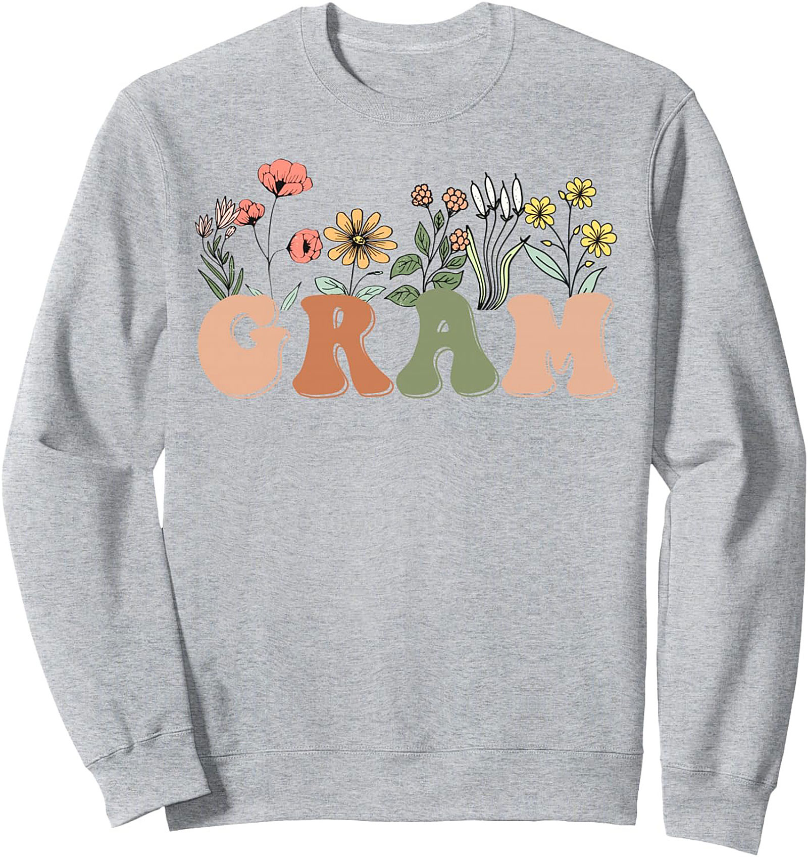 Groovy Gram Crewneck Sweatshirt Retro Floral Gift