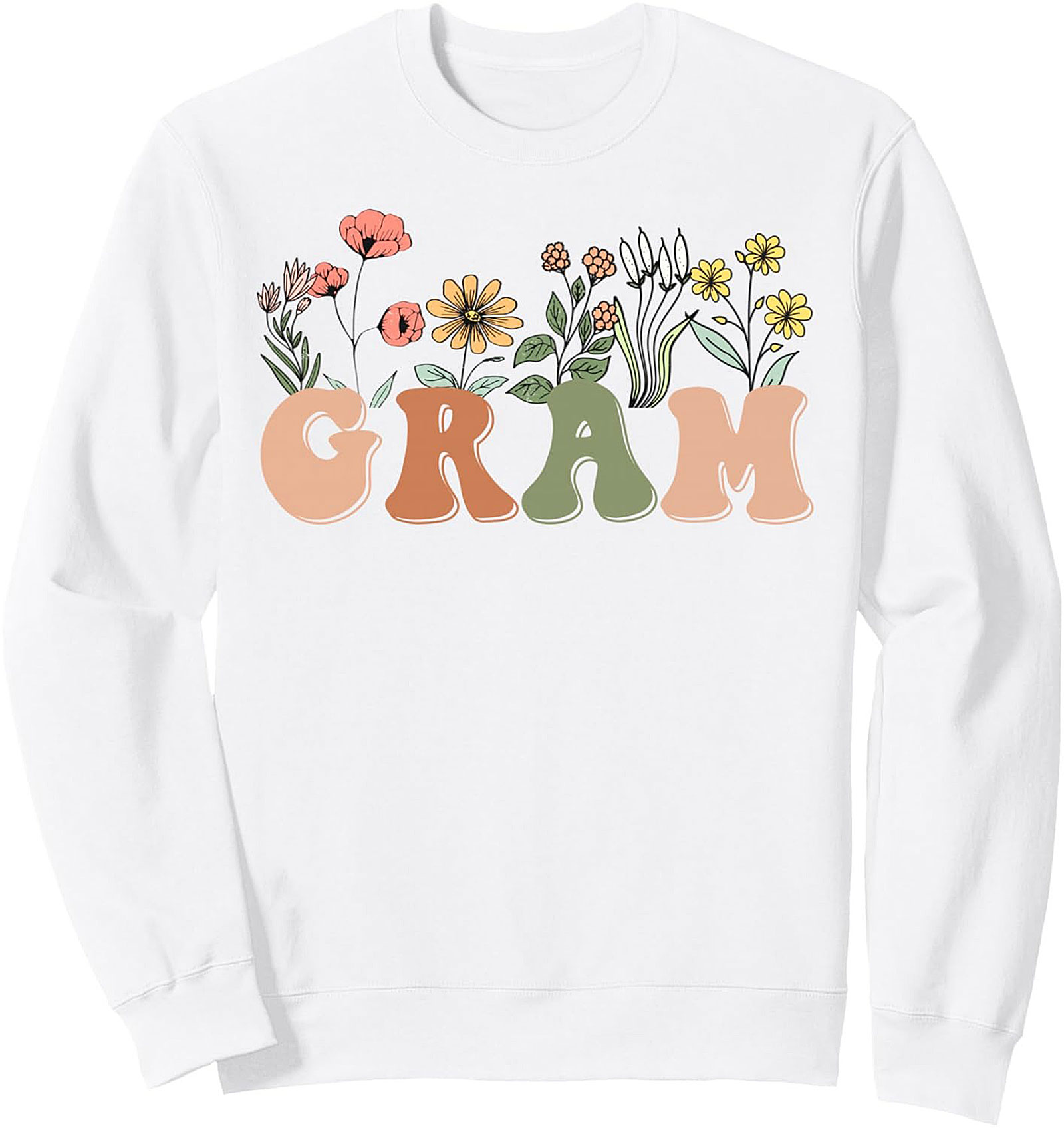 Groovy Gram Crewneck Sweatshirt Retro Floral Gift