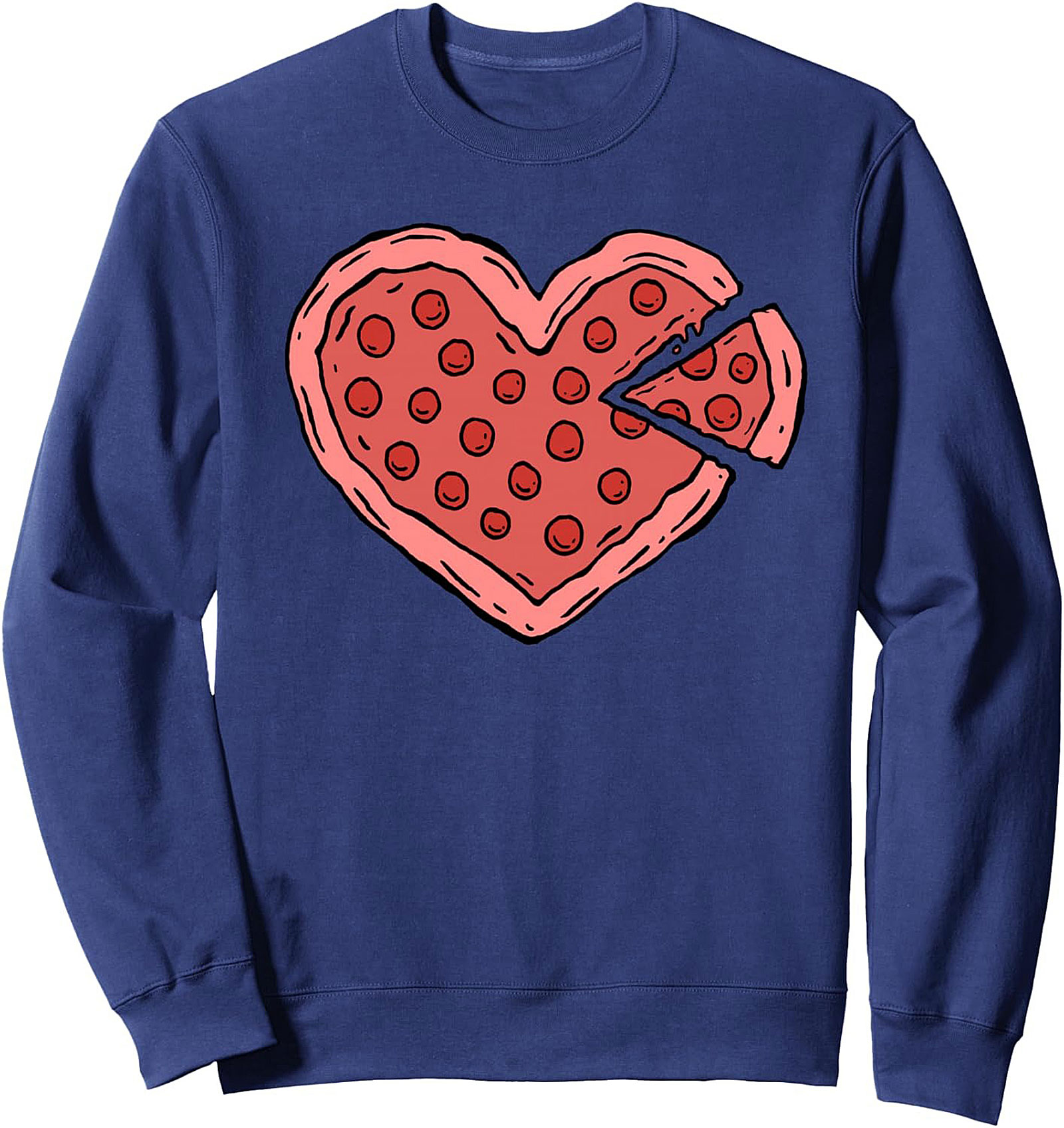 Pizza Lover Crewneck Sweatshirt Cozy Foodie Graphic Apparel