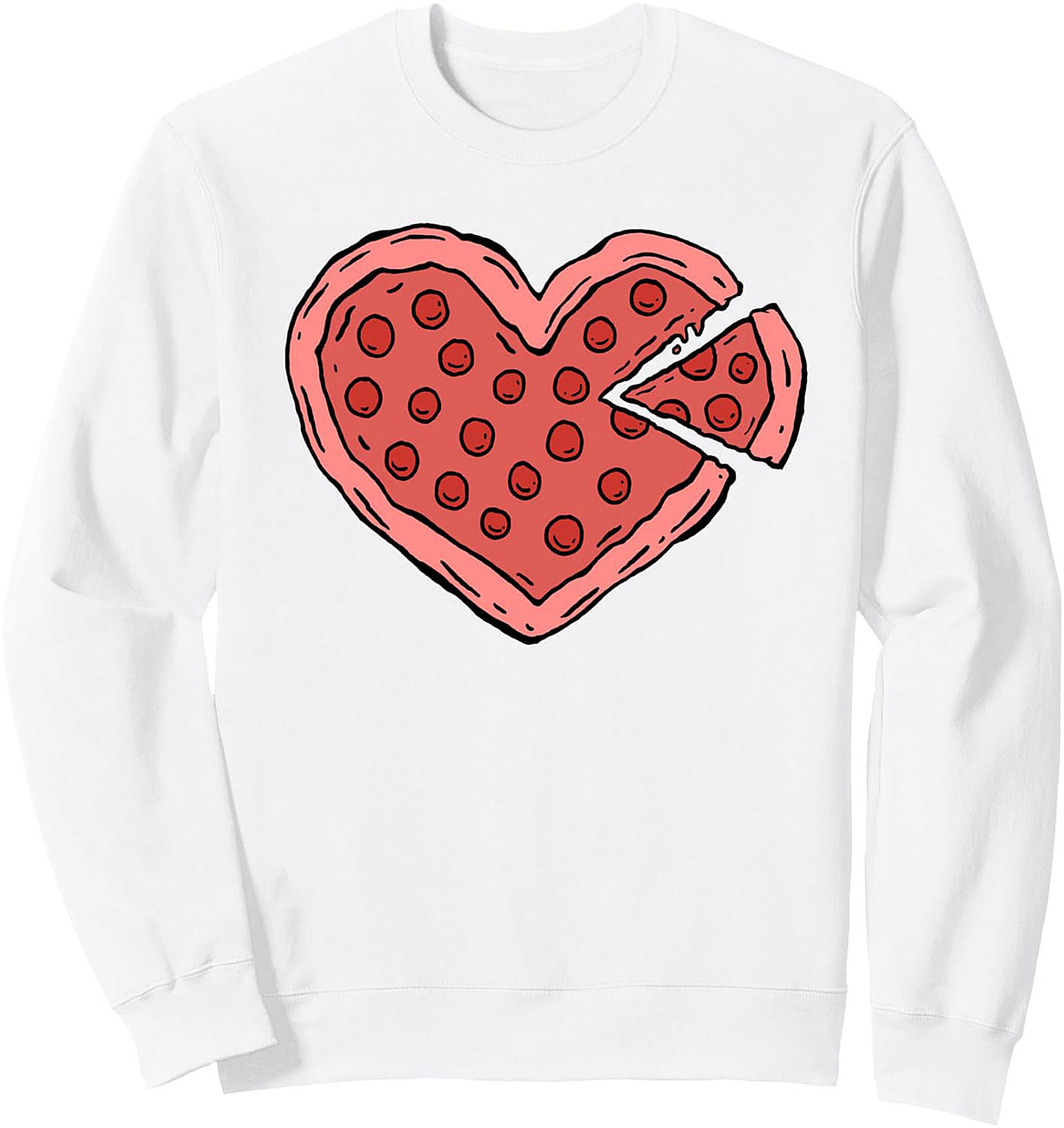 Pizza Lover Crewneck Sweatshirt Cozy Foodie Graphic Apparel