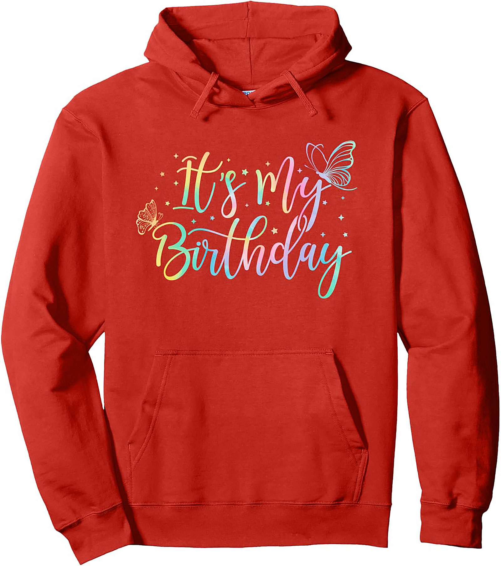 Birthday Butterfly Graphic Hoodie | Pastel Pullover Gift