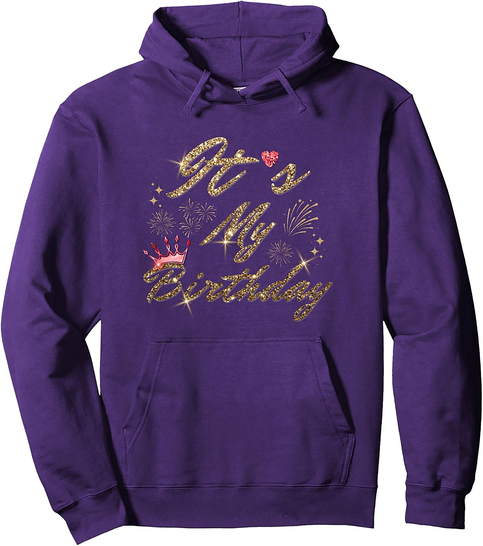"It's My Birthday" Glitter Graphic Hoodie | Cozy Pullover Gift