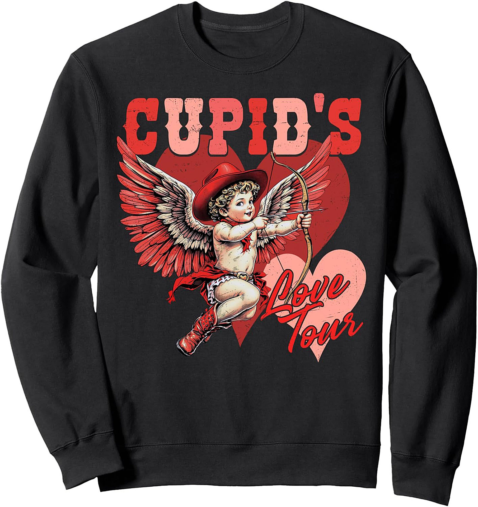 Western Cupid Graphic Sweatshirt Country Love Pullover
