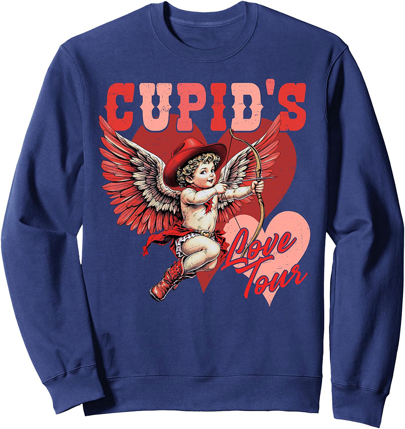 Western Cupid Graphic Sweatshirt Country Love Pullover