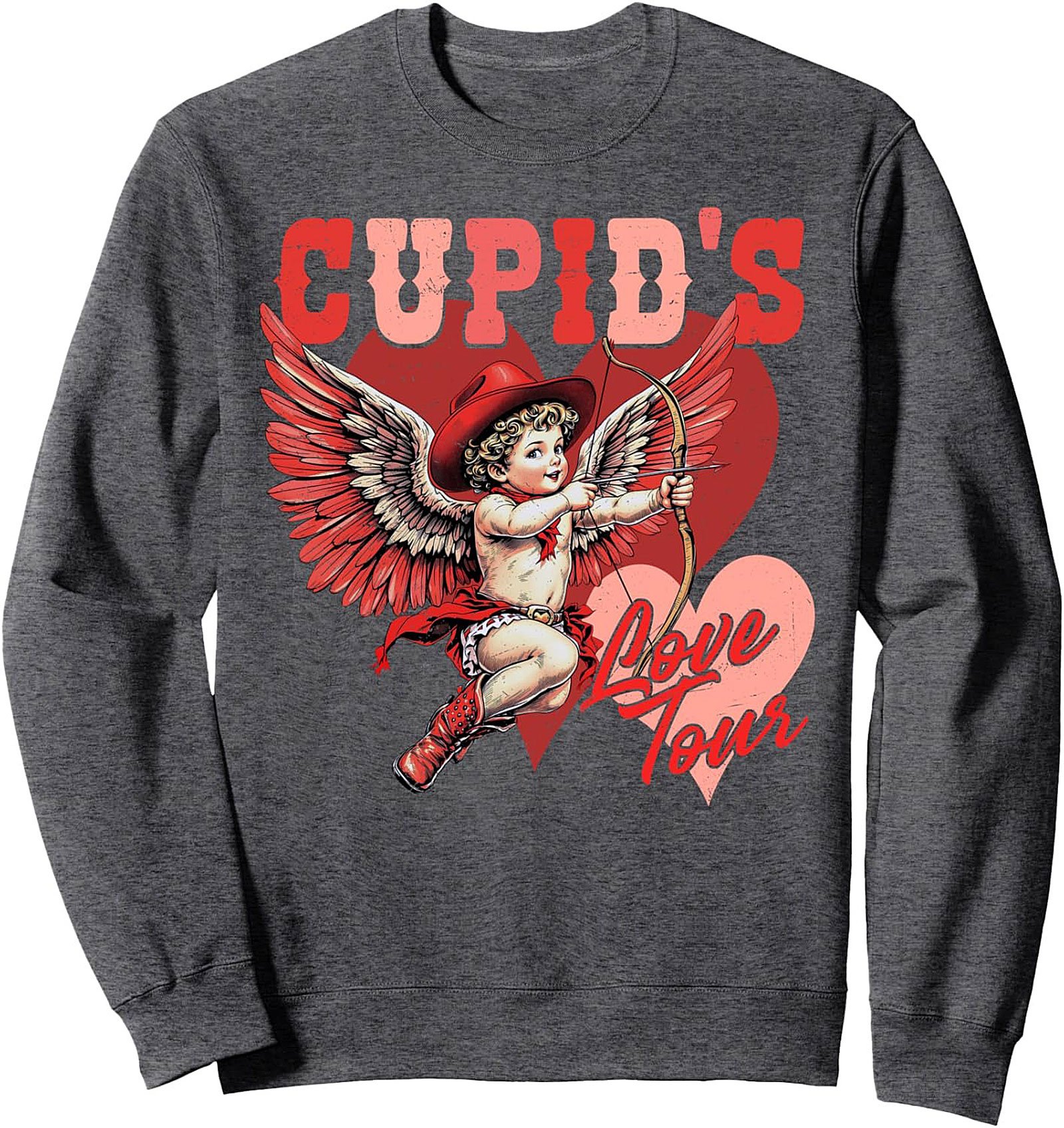 Western Cupid Graphic Sweatshirt Country Love Pullover
