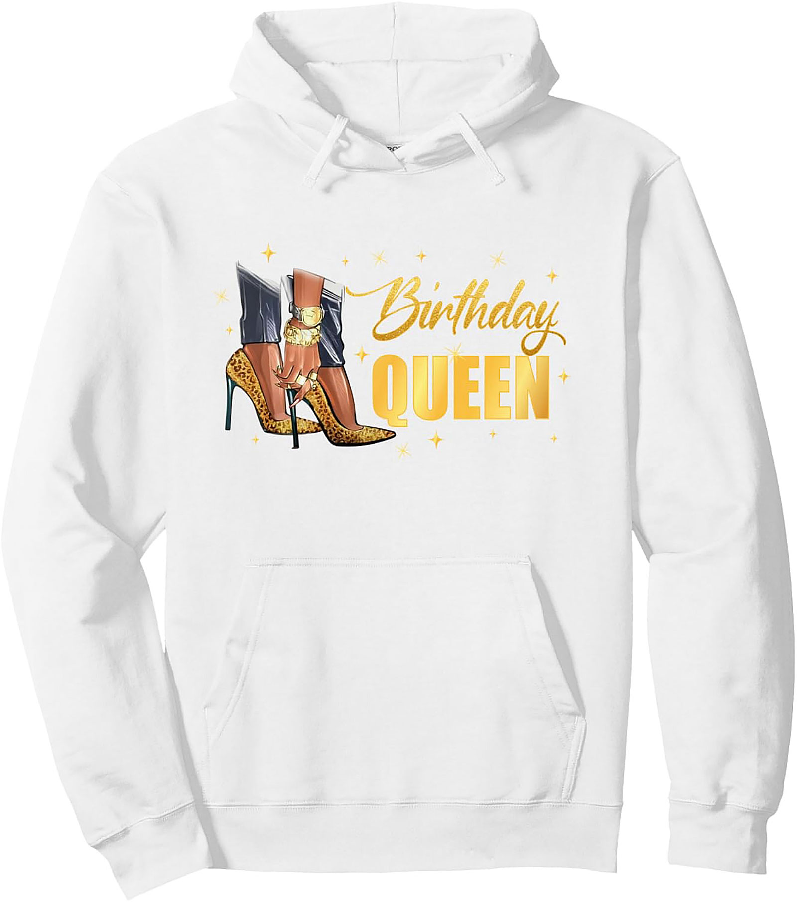 Birthday Queen Pullover Hoodie | Glamorous Graphic Gift
