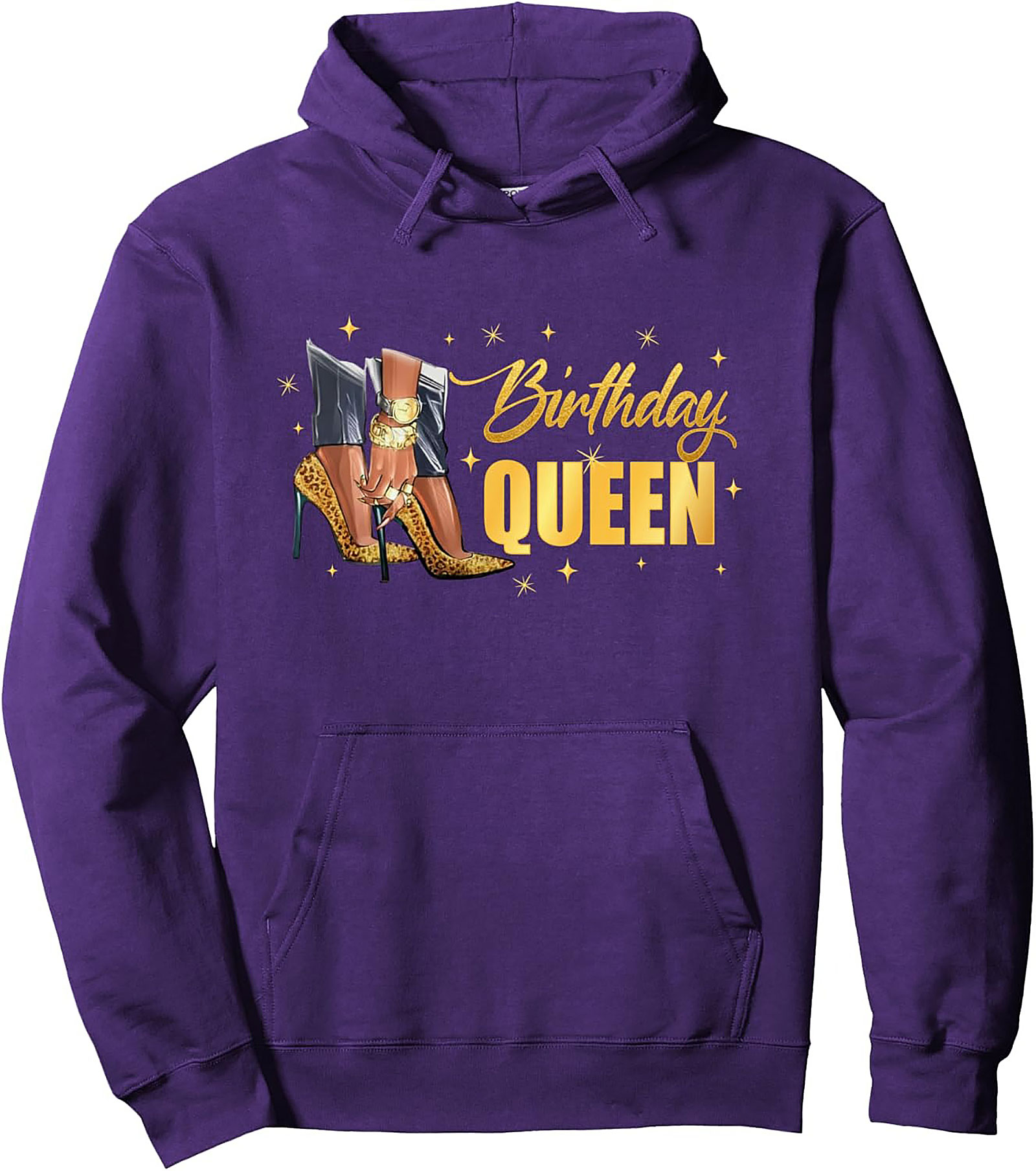 Birthday Queen Pullover Hoodie | Glamorous Graphic Gift