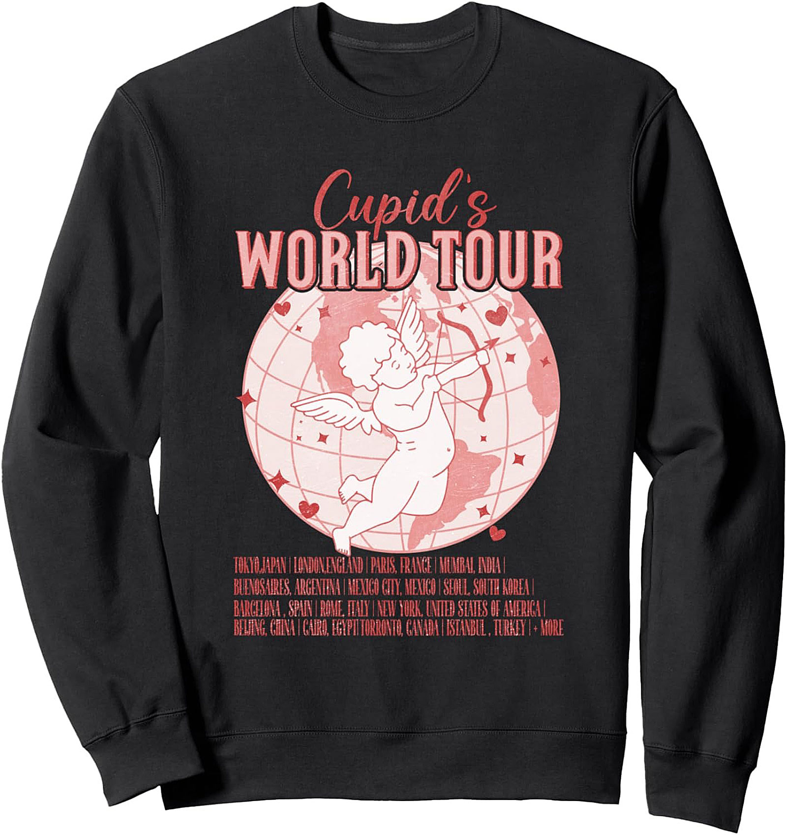 Cupid's World Tour Sweatshirt Funny Valentine's Crewneck